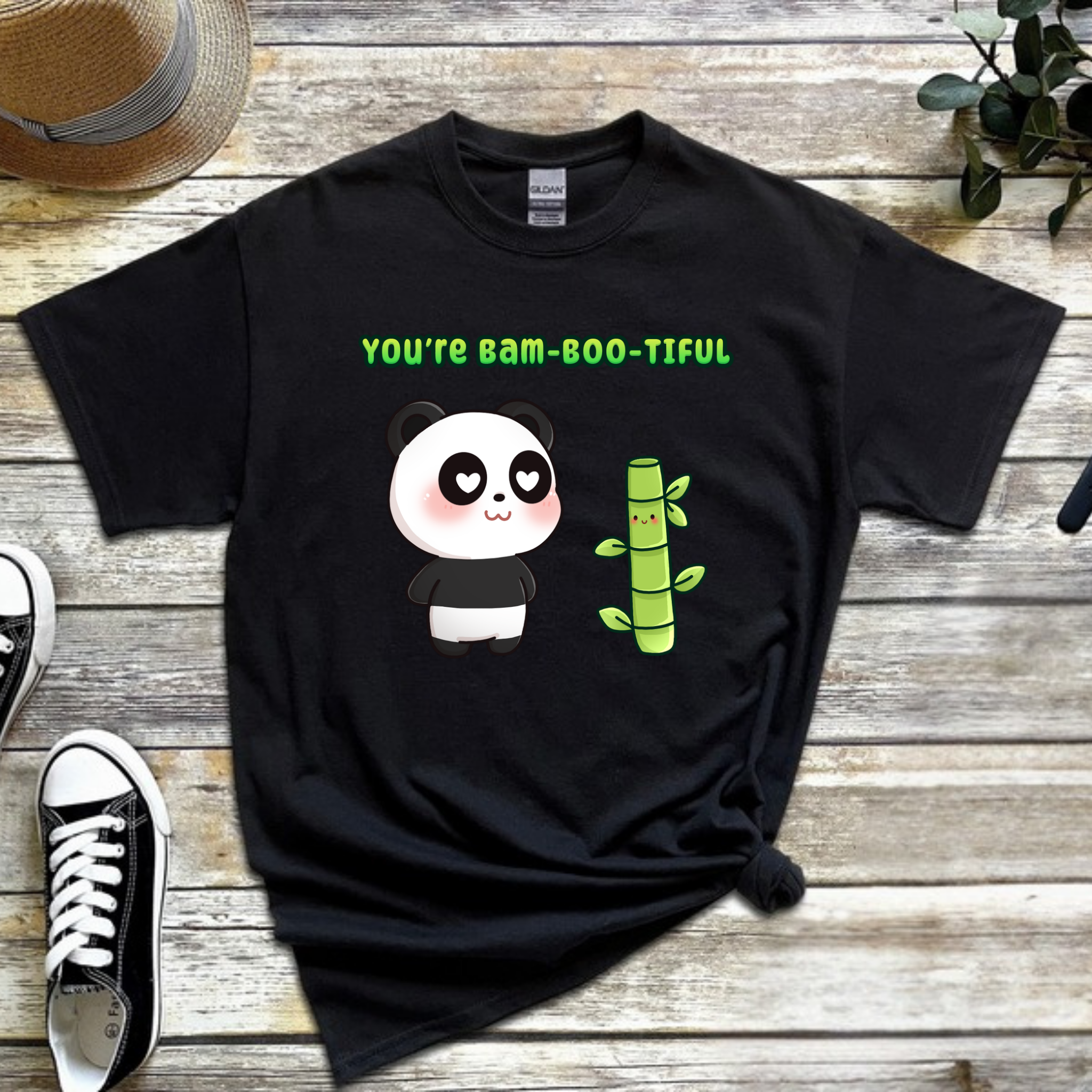 You're Bam-Boo-Tiful Panda and Bamboo Couple T-Shirt