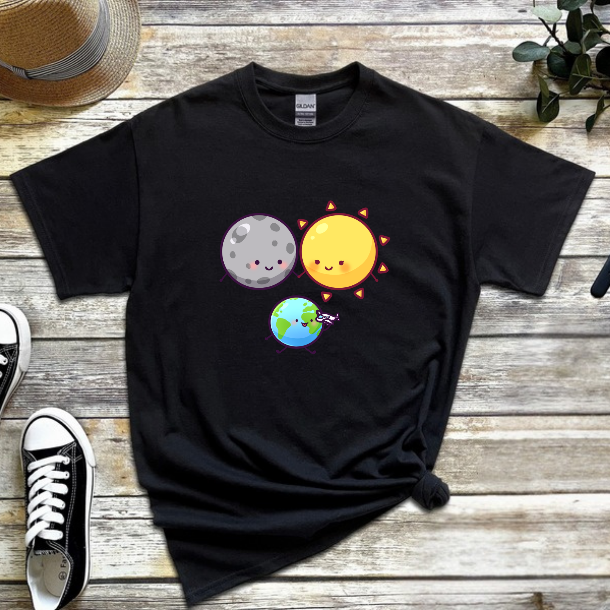 Sun Moon and Earth Family T-Shirt