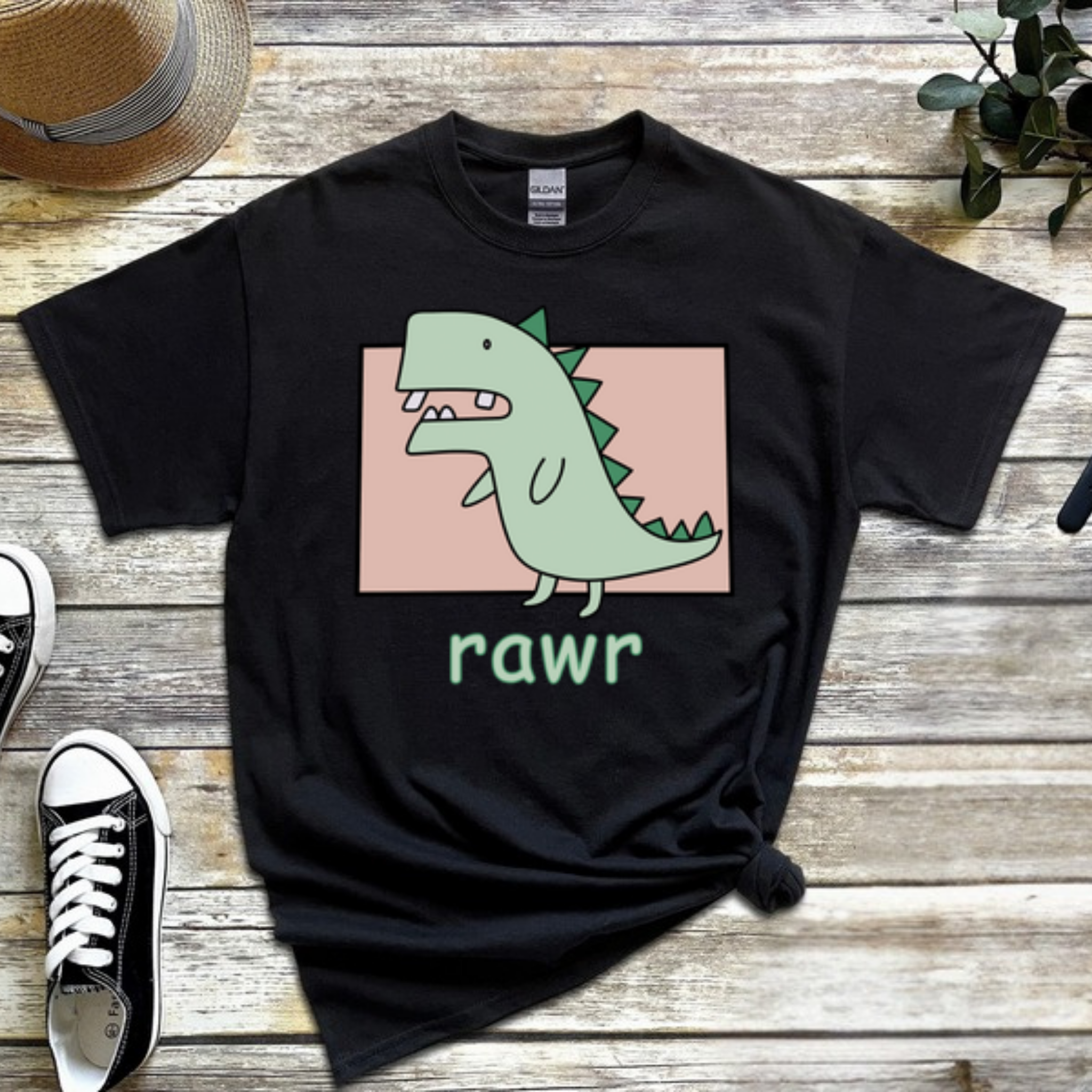 rawr Crooked Toothed T-rex T-Shirt