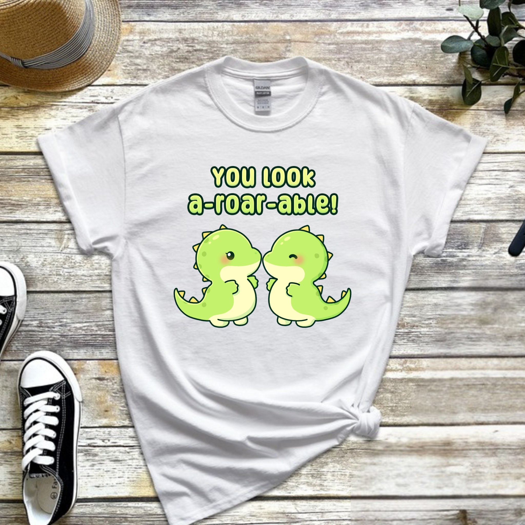 You Look A-Roar-Able! Dinosaur Couple T-Shirt