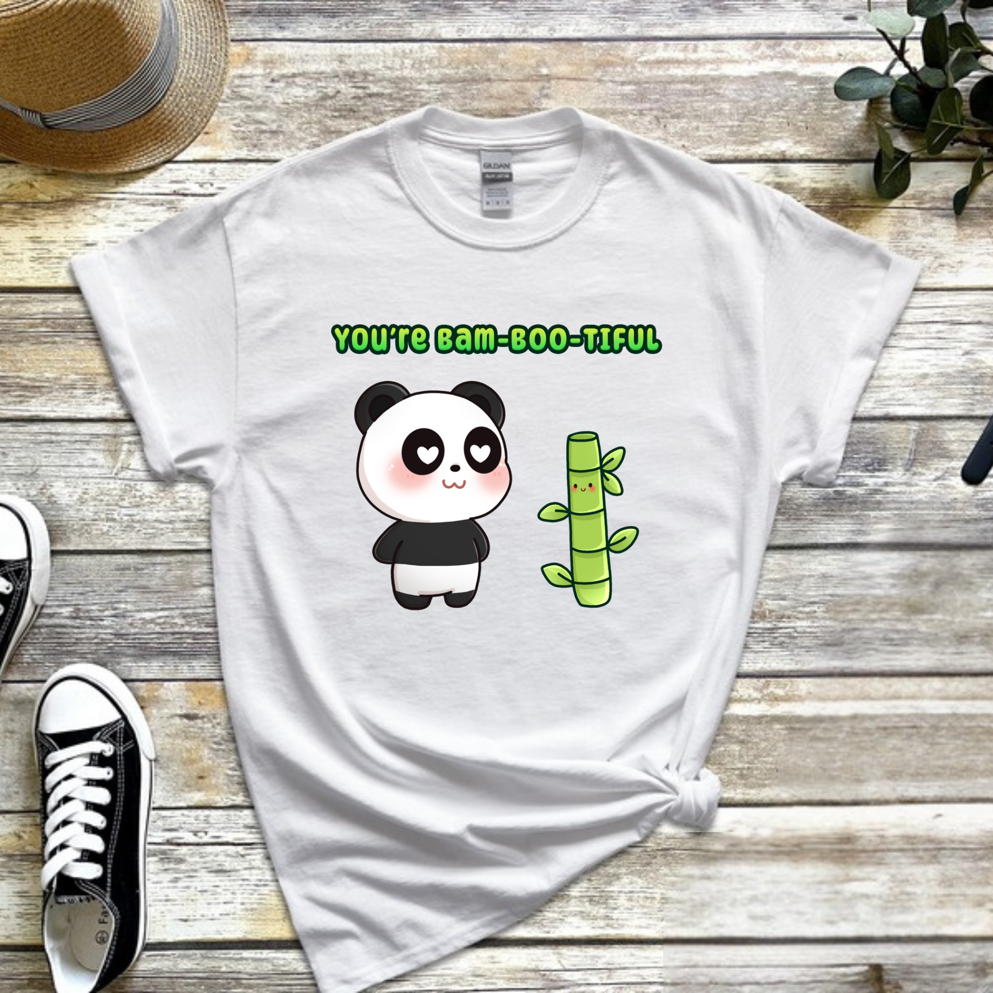 You're Bam-Boo-Tiful Panda and Bamboo Couple T-Shirt