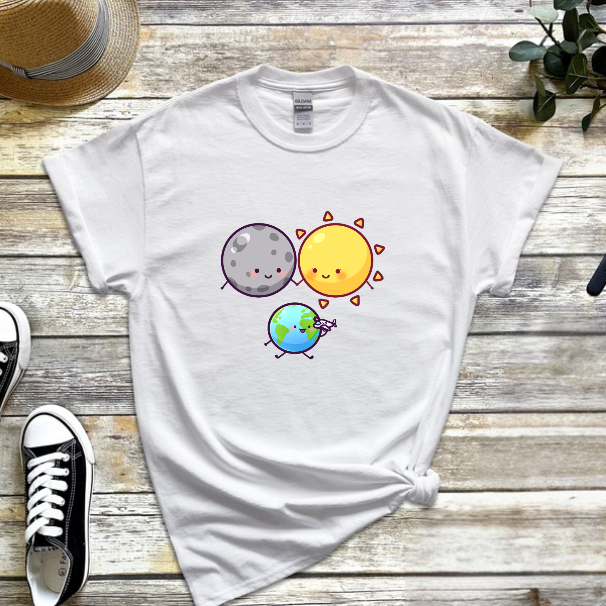 Sun Moon and Earth Family T-Shirt