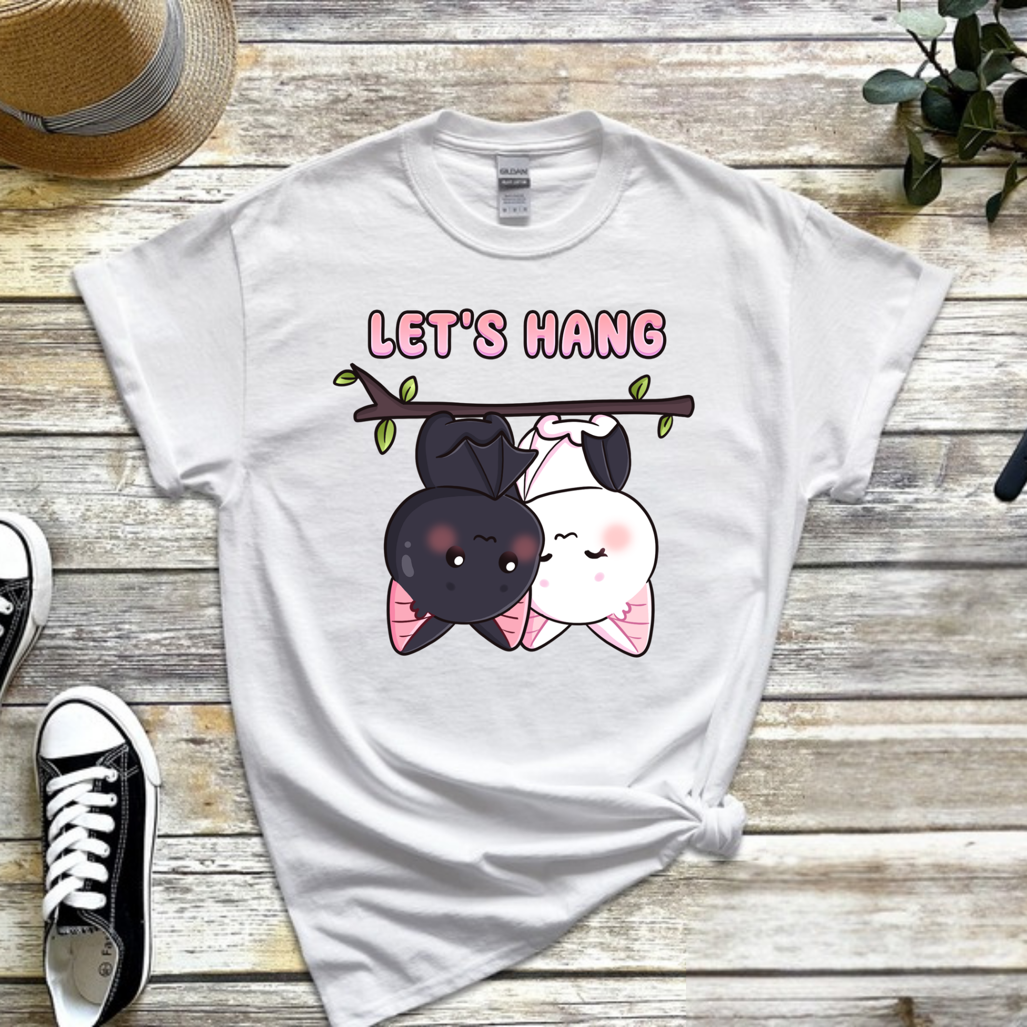 Let's Hang Bat Couple T-Shirt