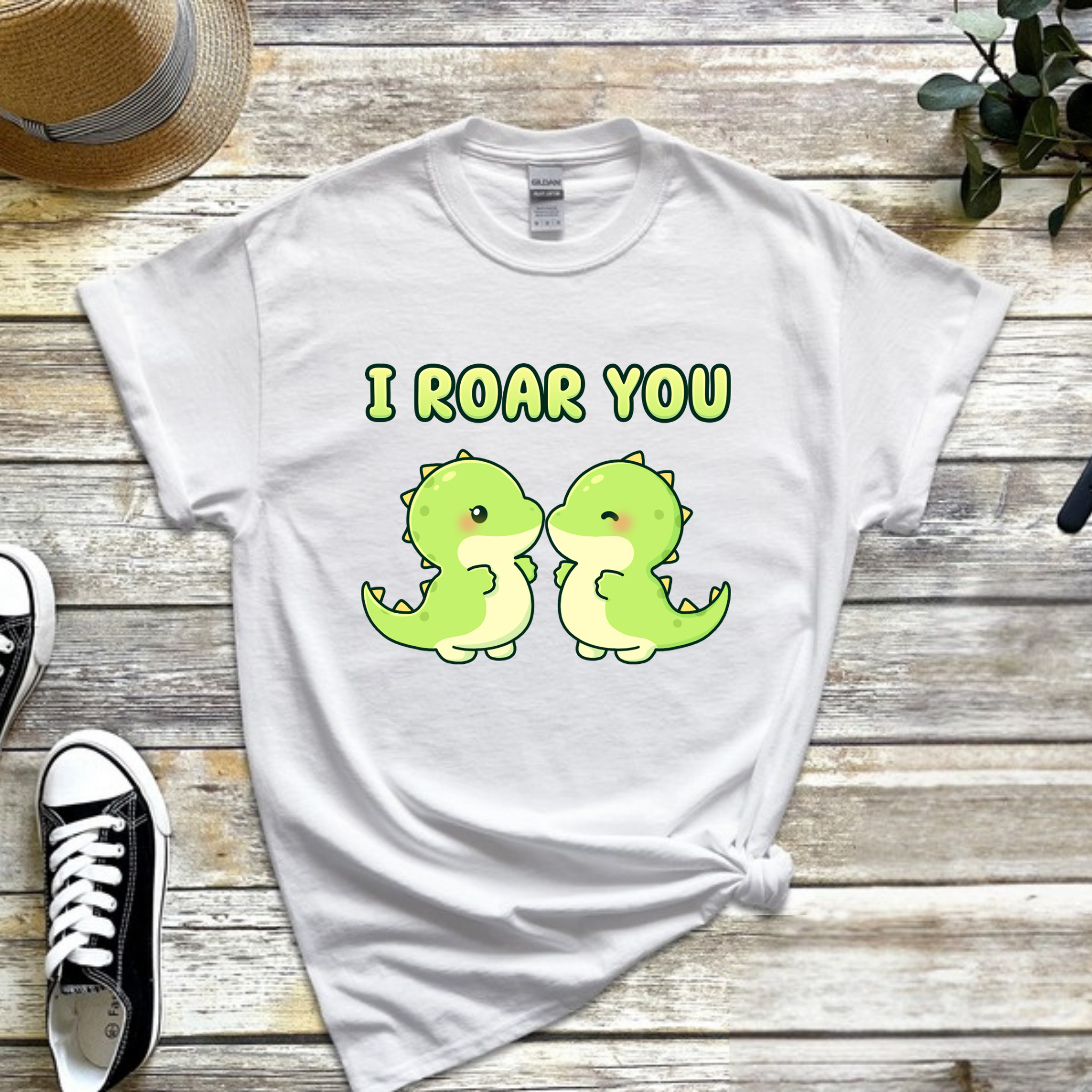 I Roar You Dinosaur Couple T-Shirt