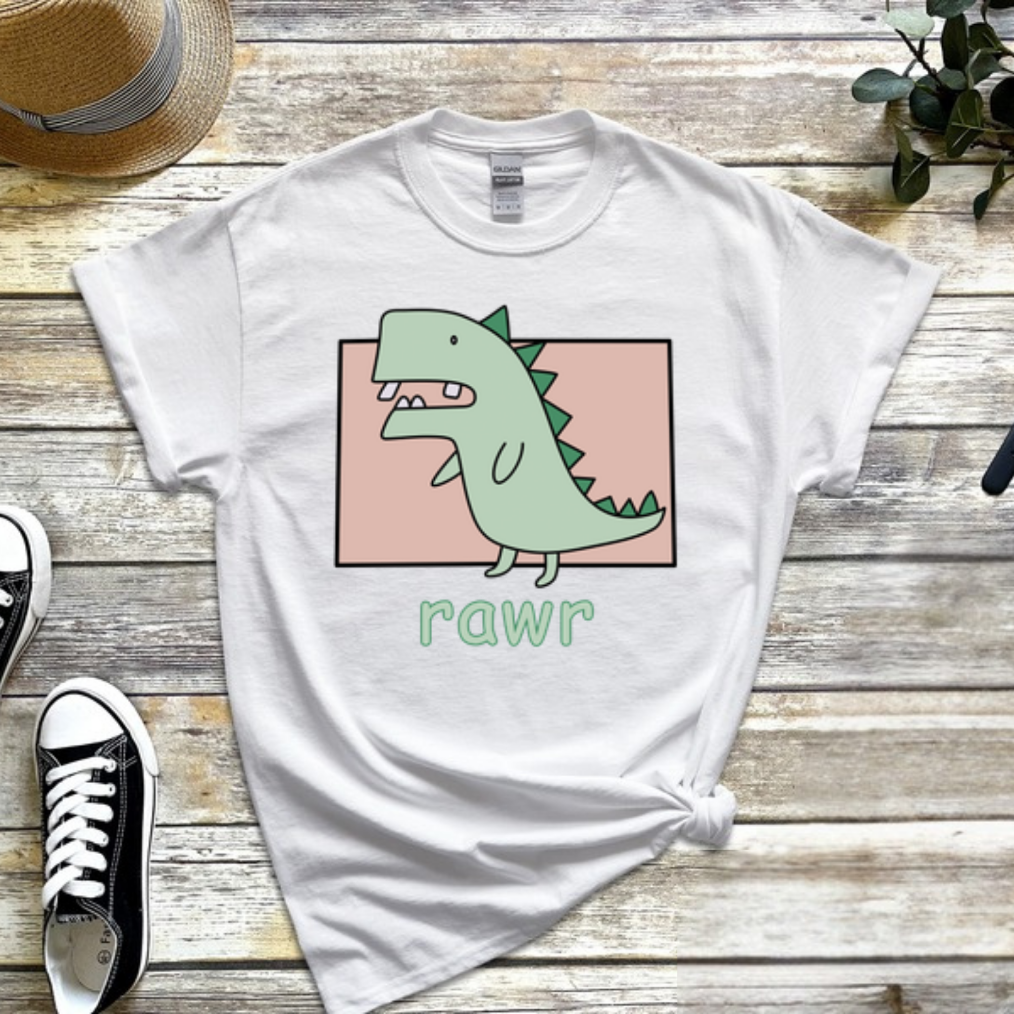 rawr Crooked Toothed T-rex T-Shirt