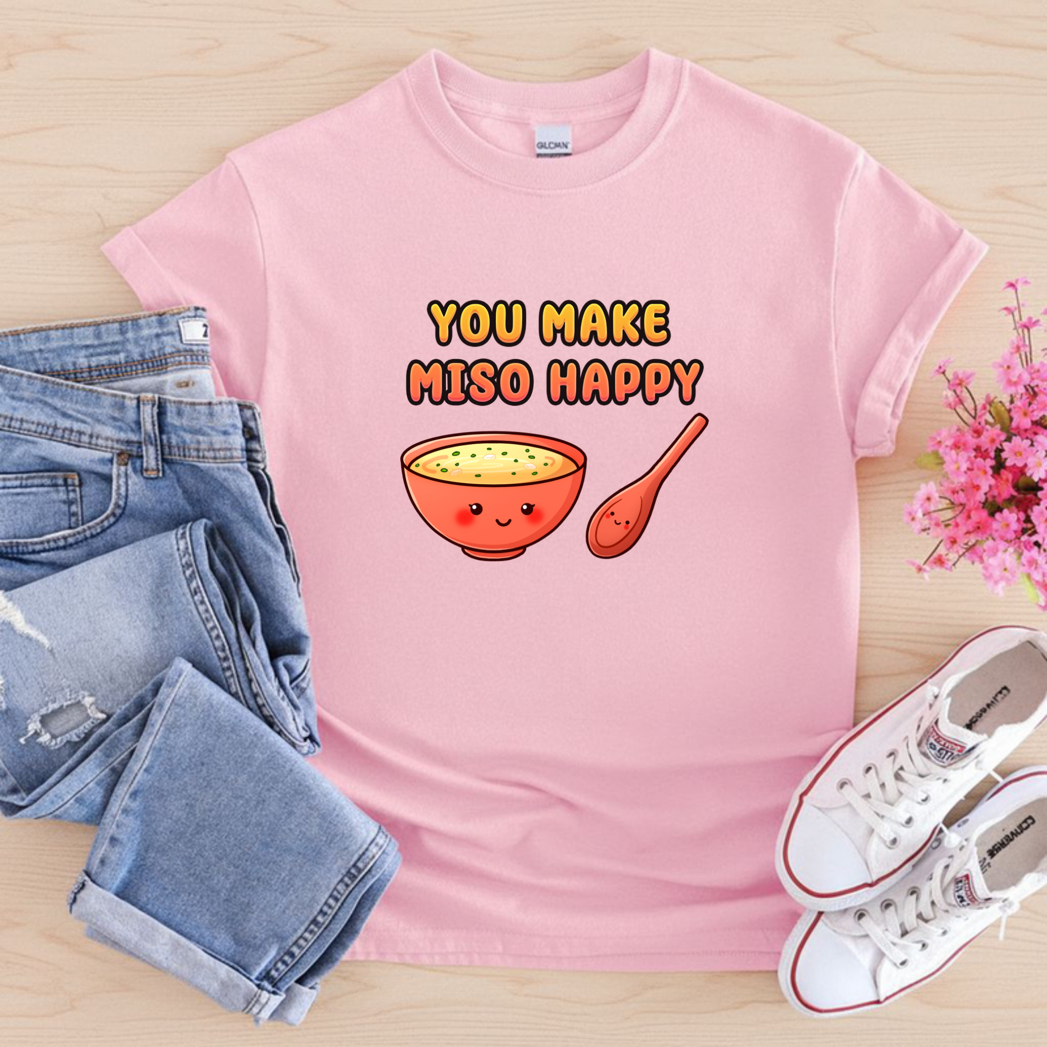 You Make Miso Happy Miso Soup and Spoon Couple T-Shirt