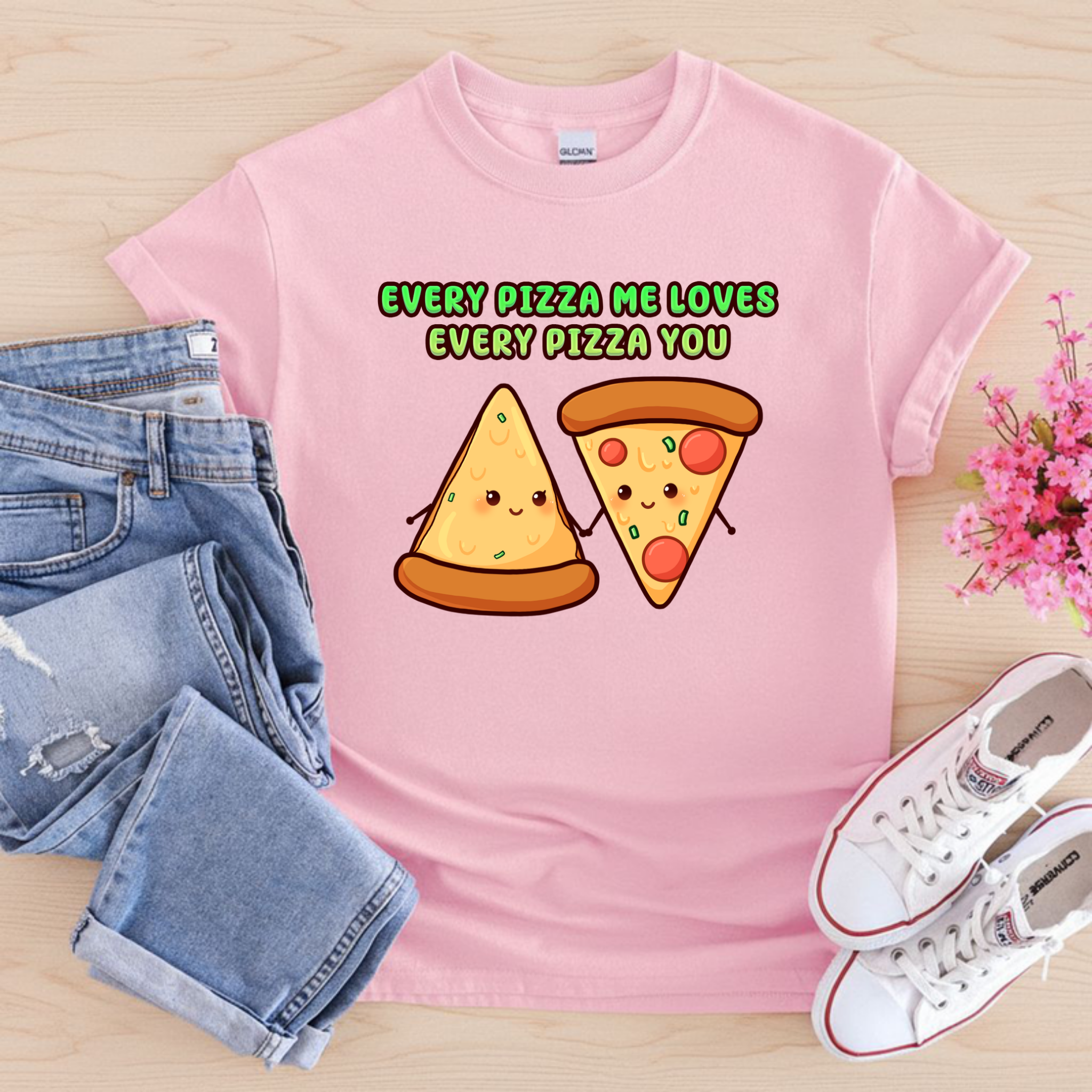 Every Pizza Me Loves Every Pizza You Pizza Couple T-Shirt