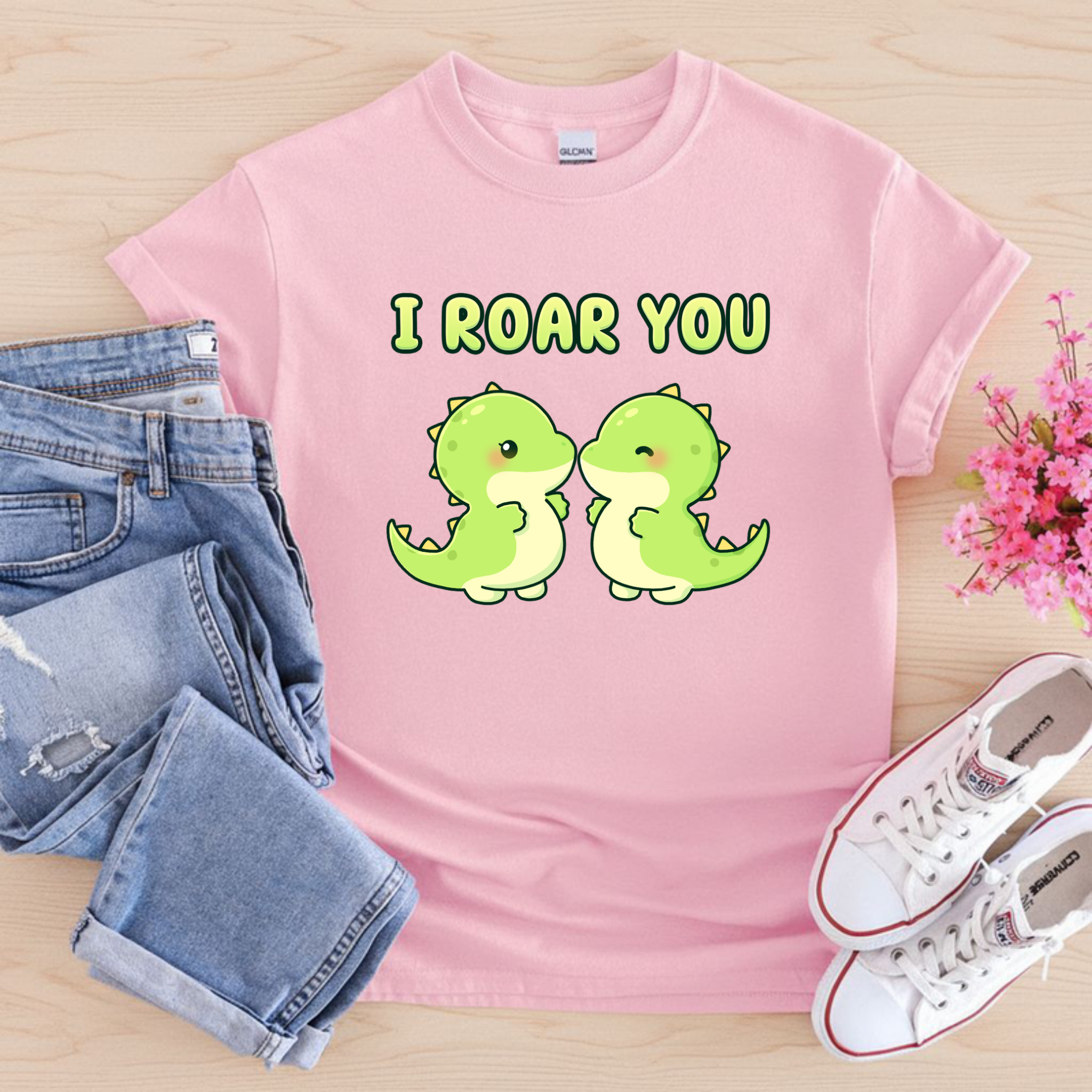 I Roar You Dinosaur Couple T-Shirt