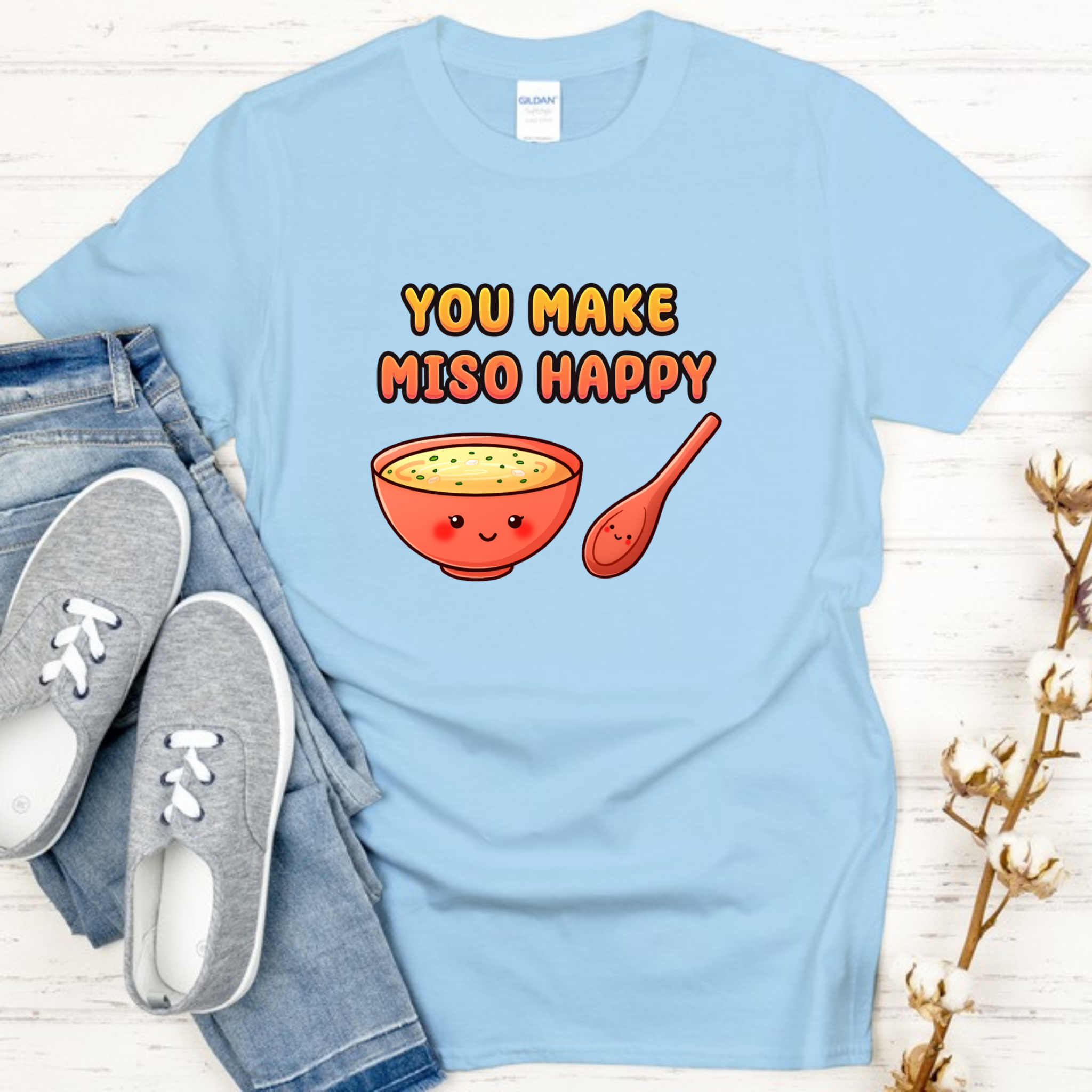 You Make Miso Happy Miso Soup and Spoon Couple T-Shirt