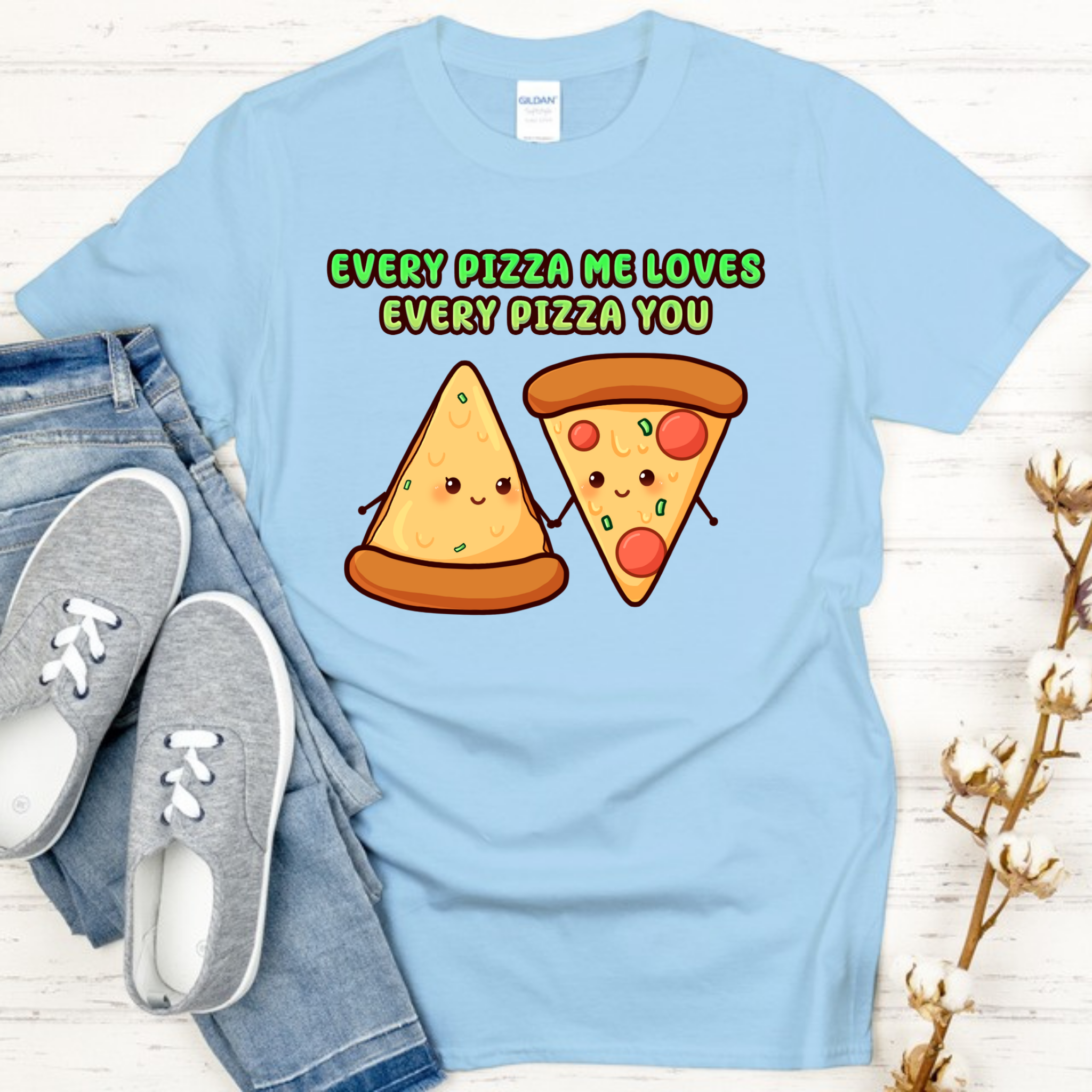 Every Pizza Me Loves Every Pizza You Pizza Couple T-Shirt