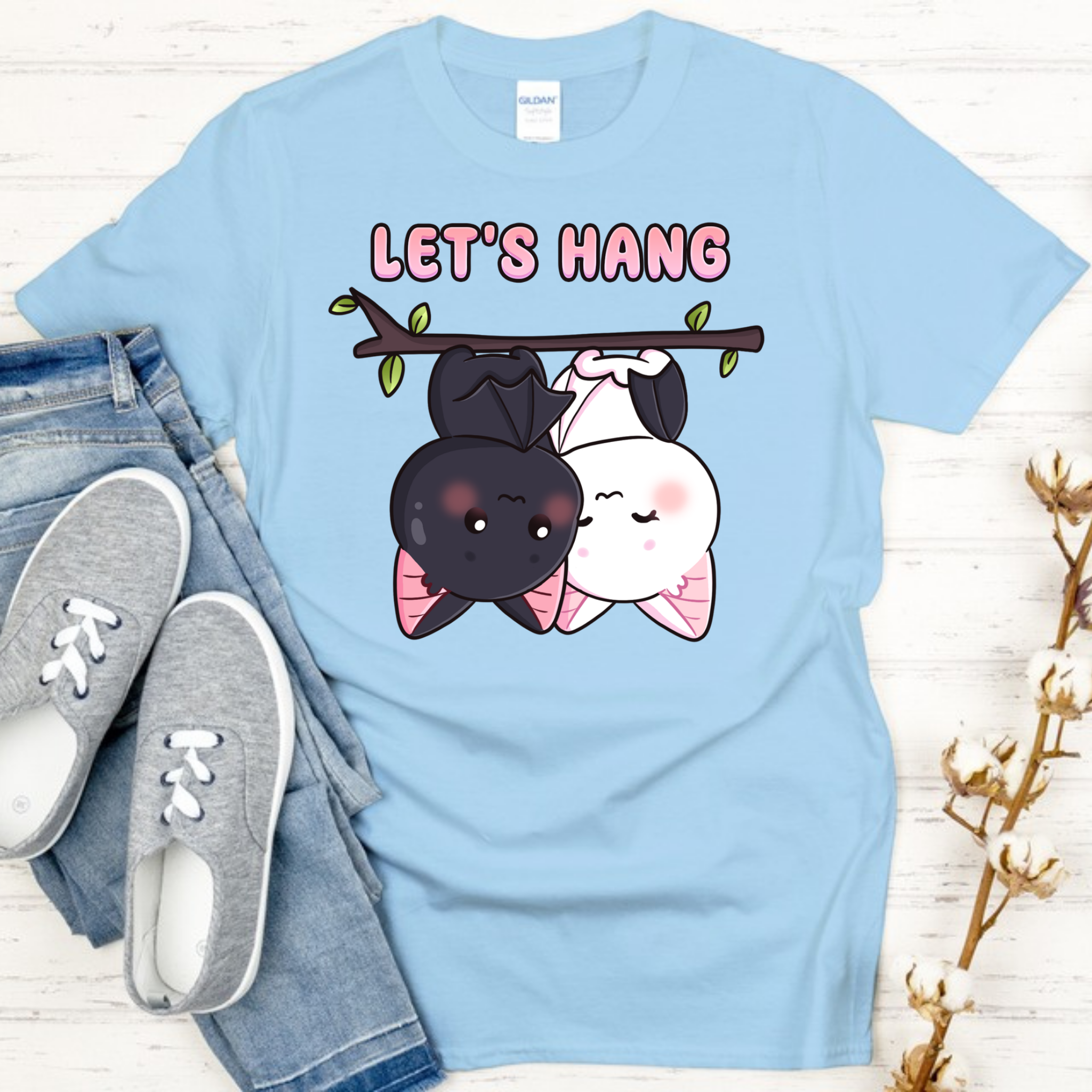 Let's Hang Bat Couple T-Shirt