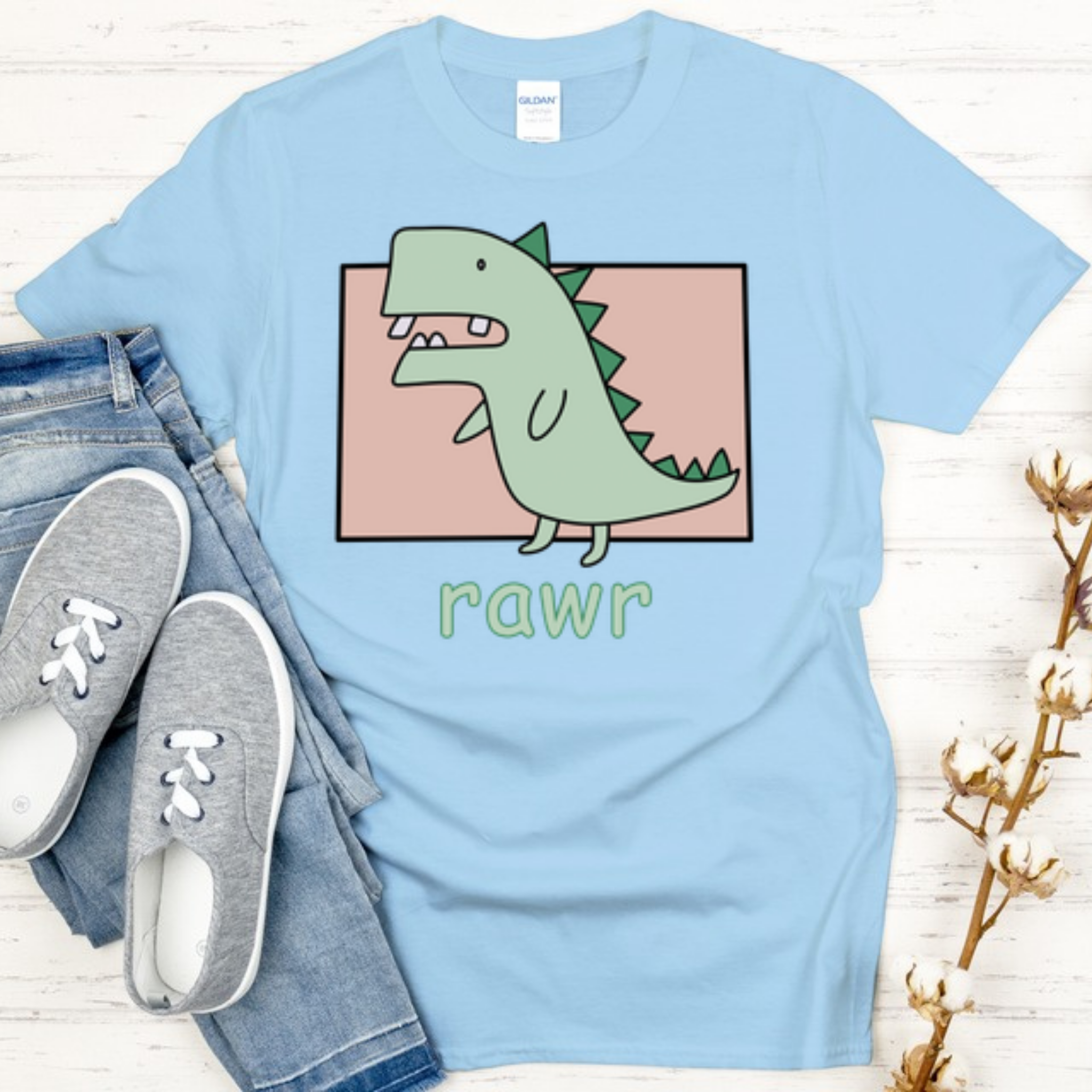 rawr Crooked Toothed T-rex T-Shirt