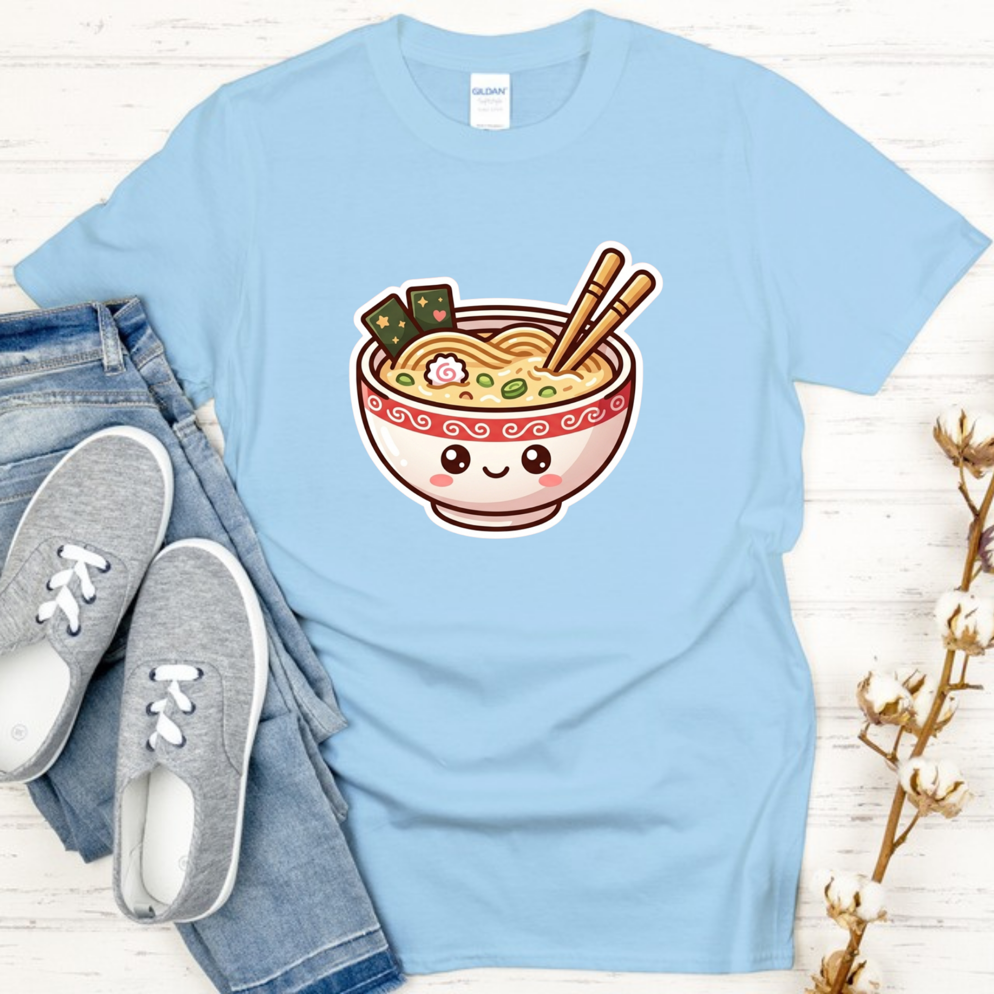 Happy Ramen Bowl Mascot T-Shirt