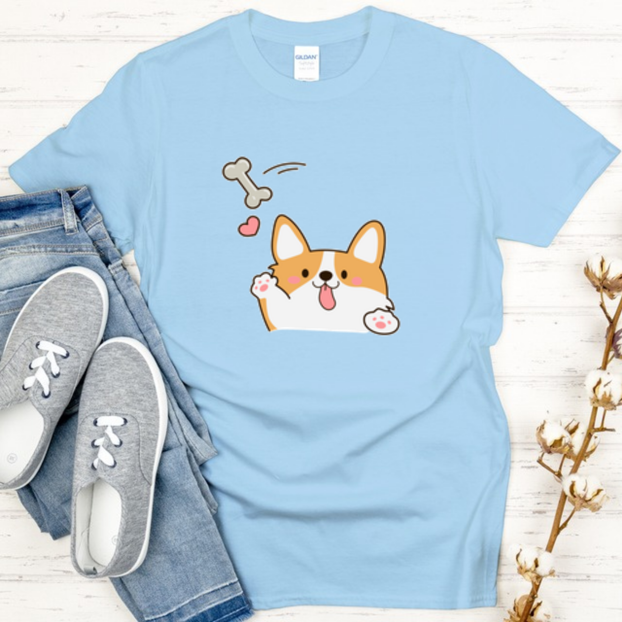 Dog Fetching Bone T-Shirt
