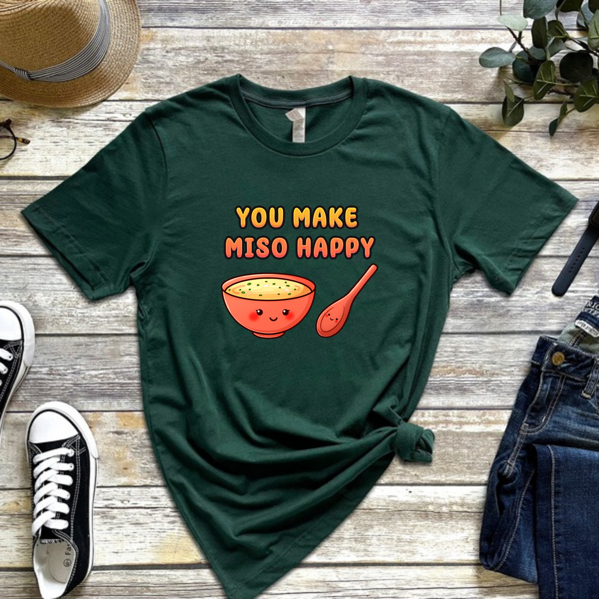 You Make Miso Happy Miso Soup and Spoon Couple T-Shirt