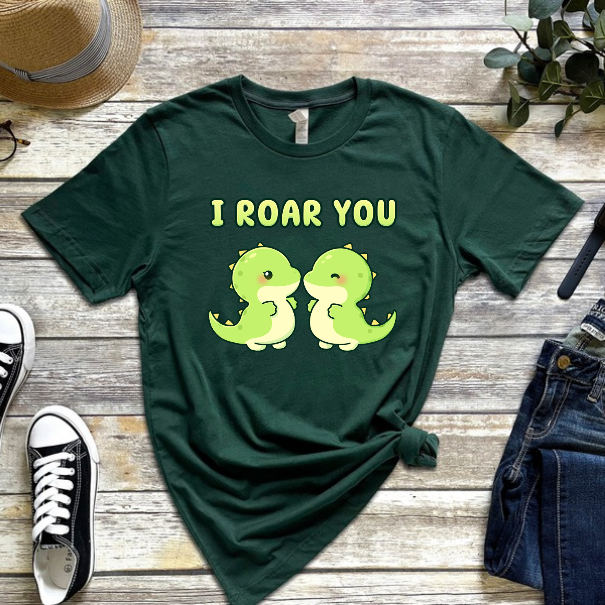 I Roar You Dinosaur Couple T-Shirt