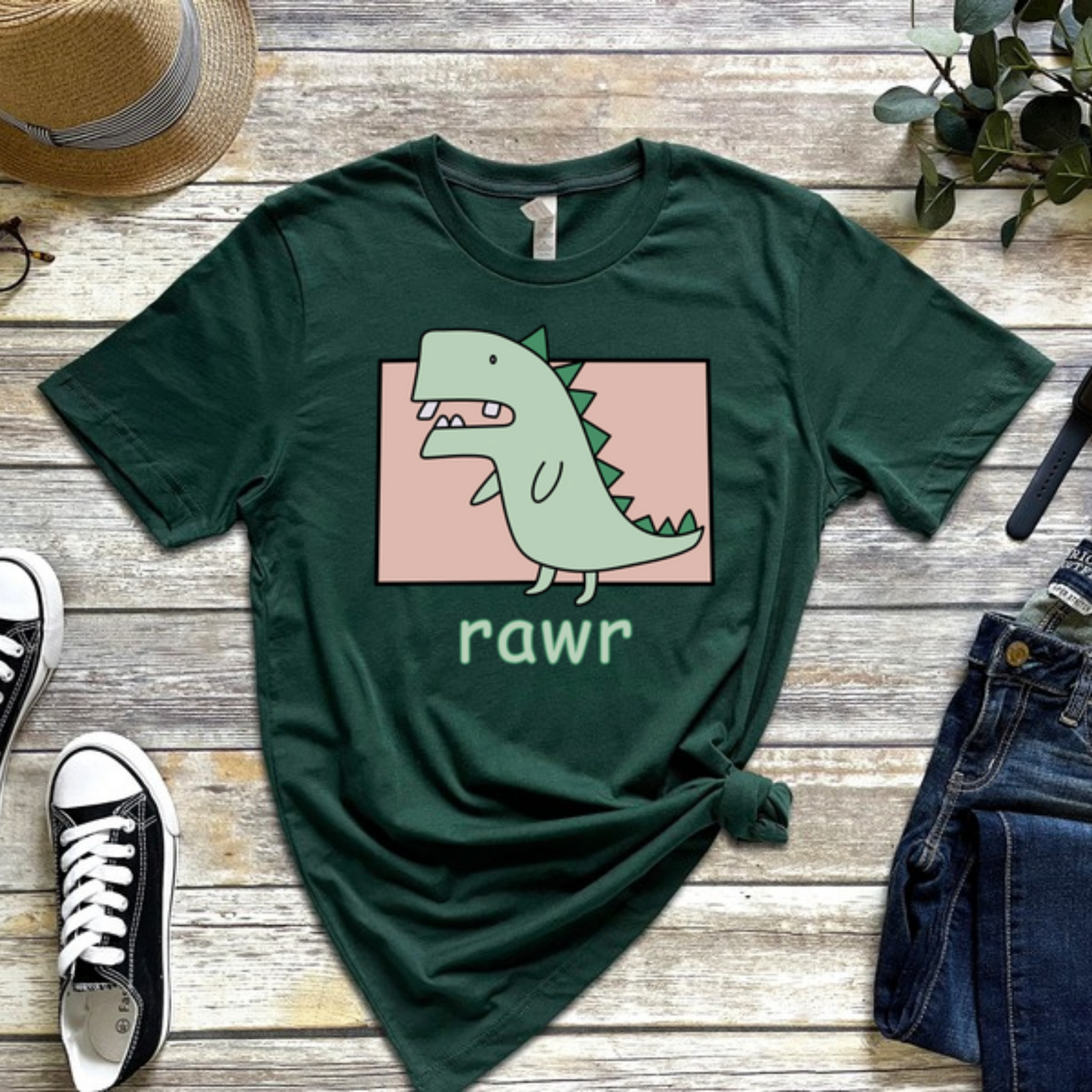 rawr Crooked Toothed T-rex T-Shirt