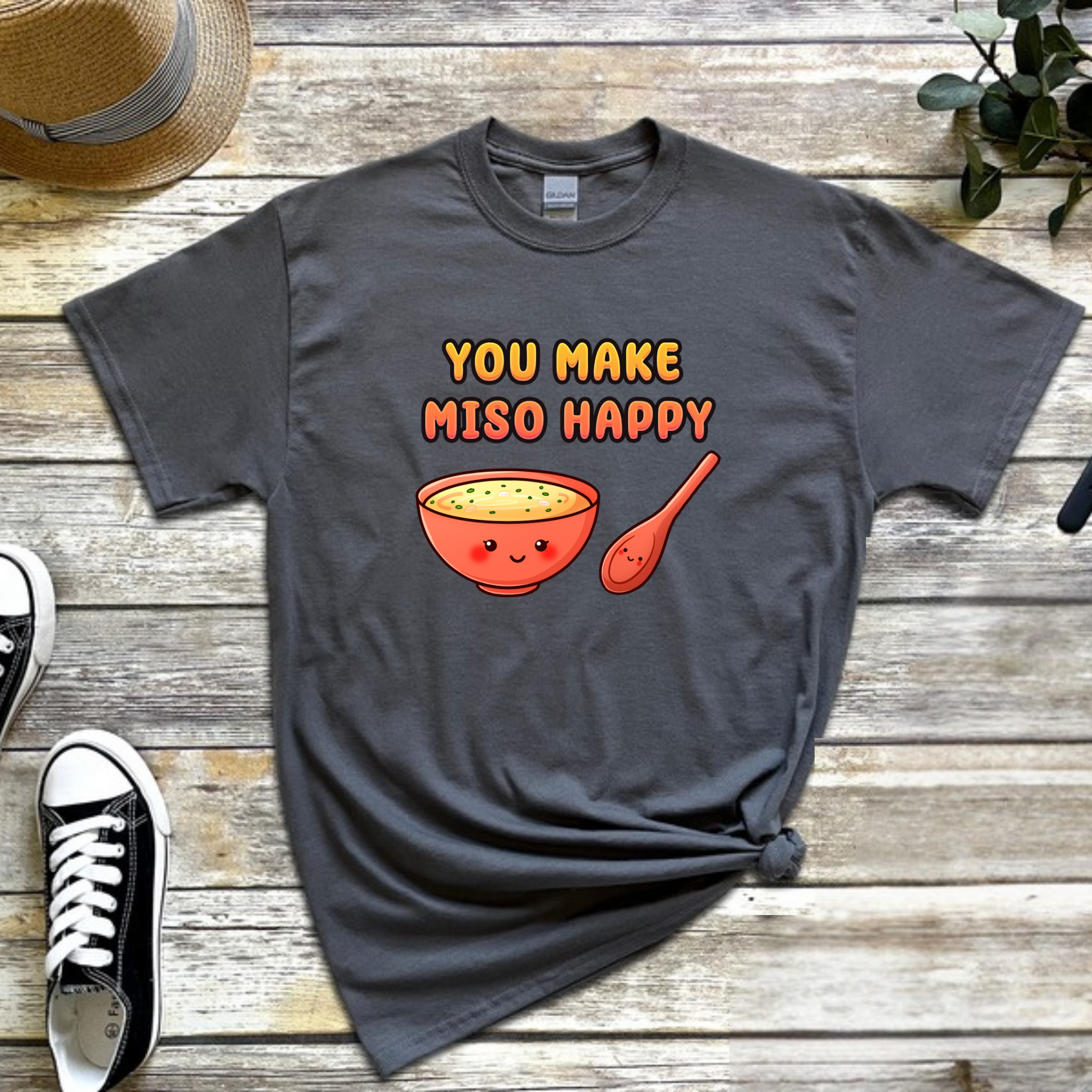 You Make Miso Happy Miso Soup and Spoon Couple T-Shirt