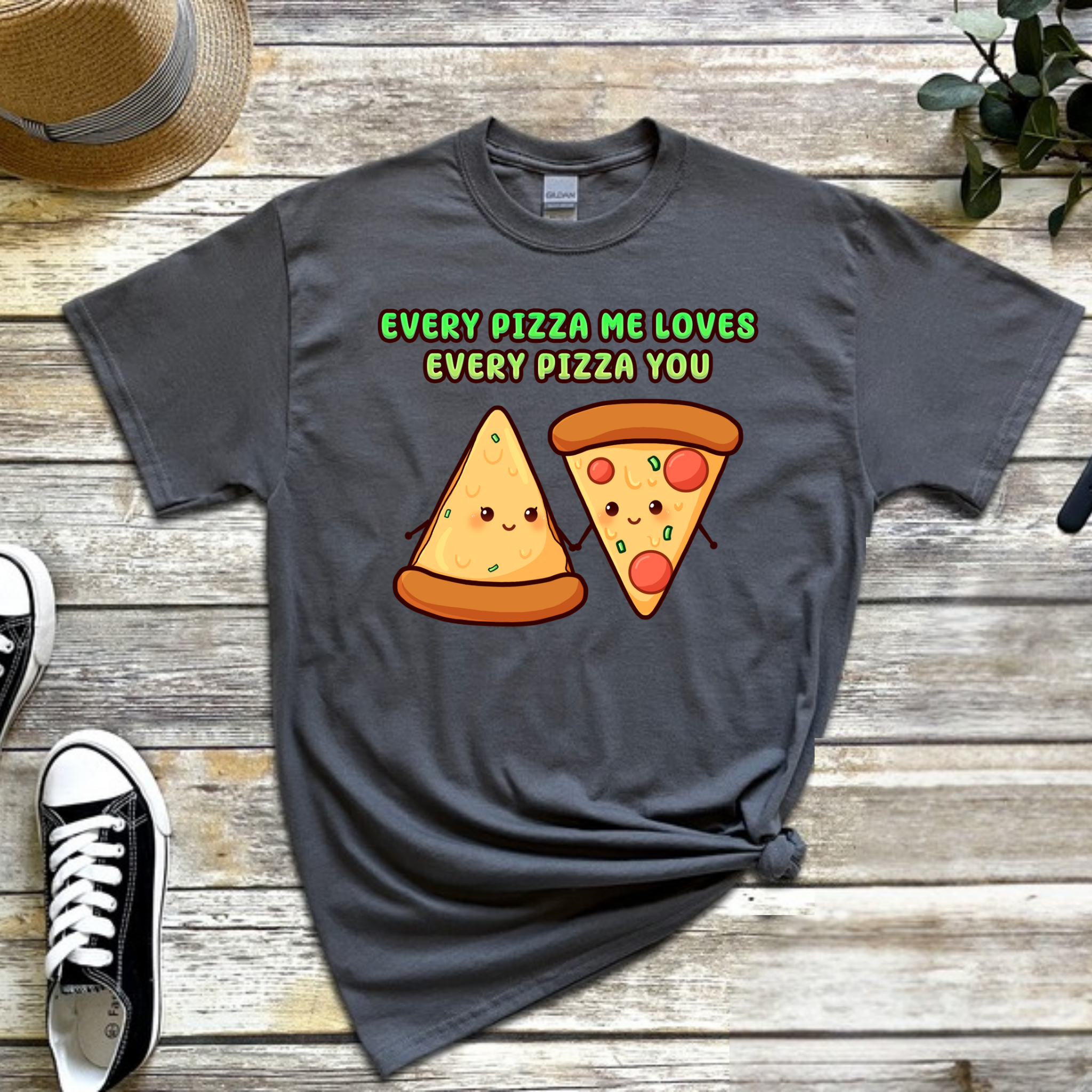 Every Pizza Me Loves Every Pizza You Pizza Couple T-Shirt