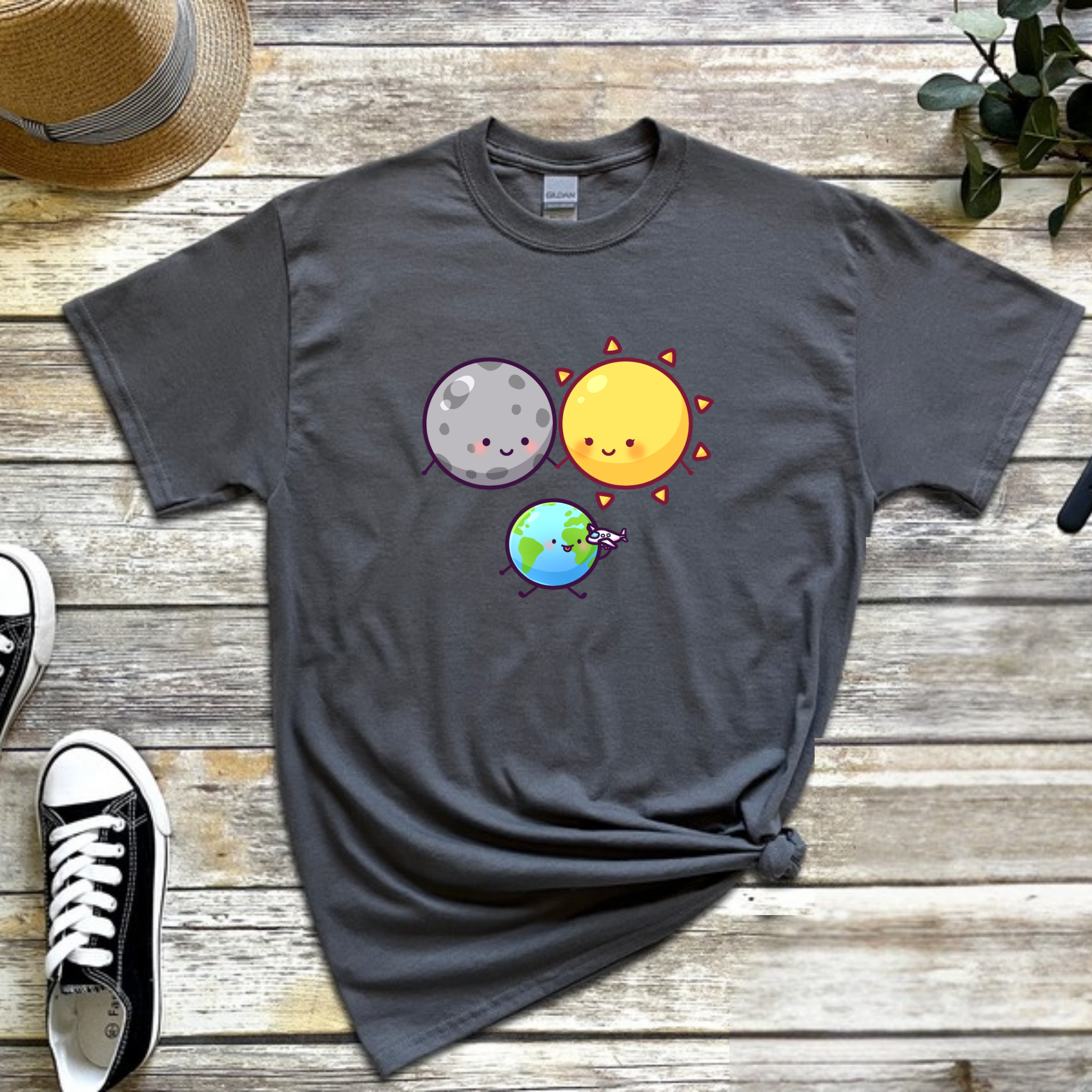 Sun Moon and Earth Family T-Shirt