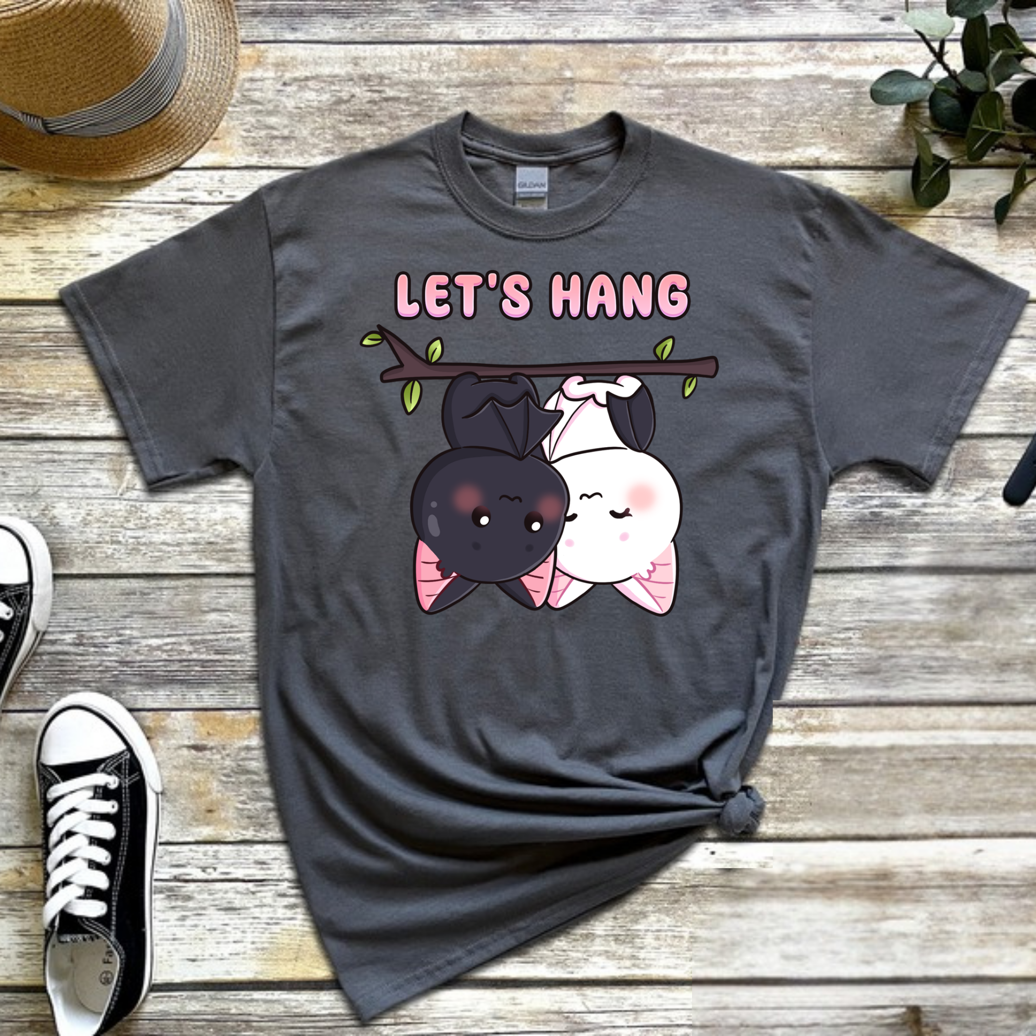 Let's Hang Bat Couple T-Shirt