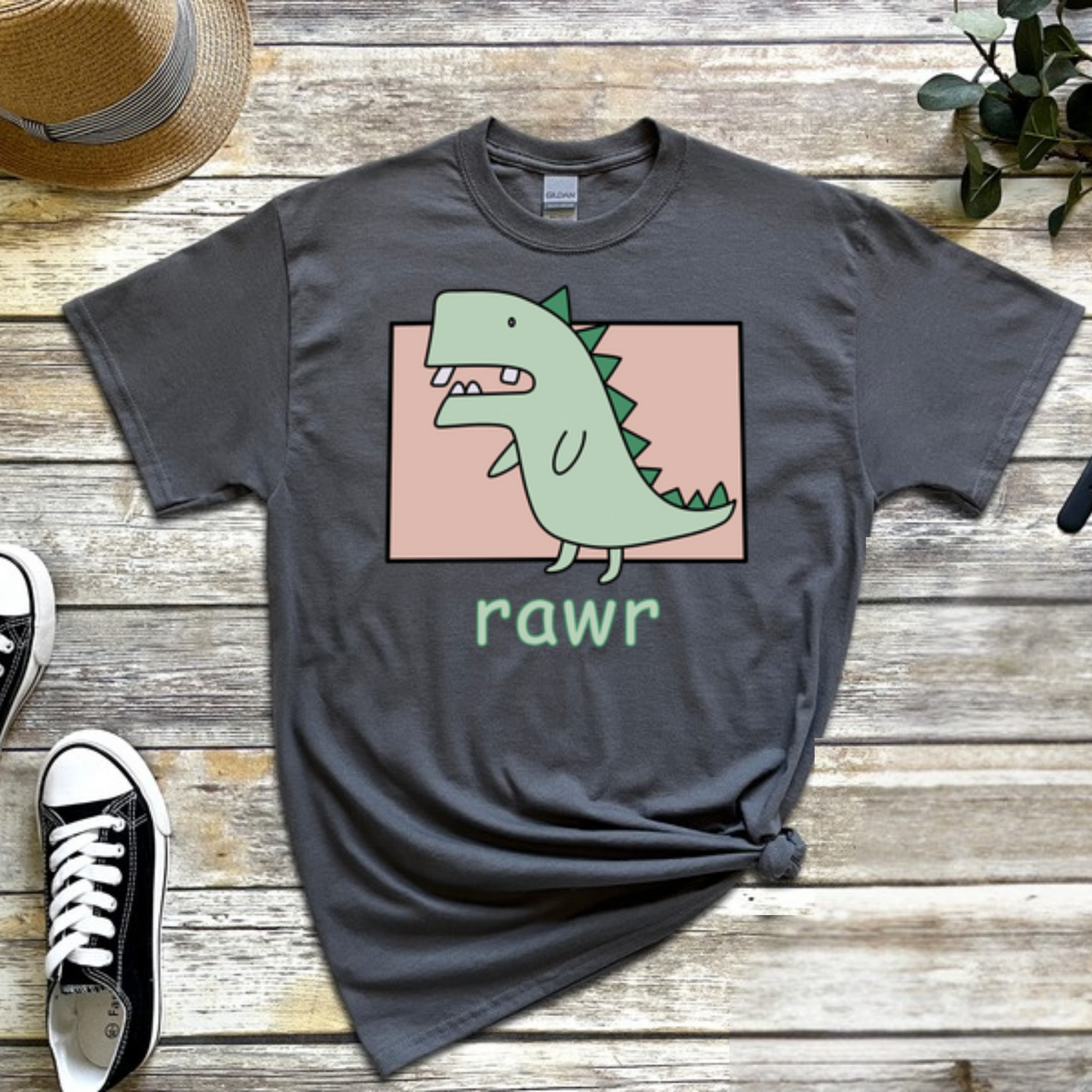 rawr Crooked Toothed T-rex T-Shirt