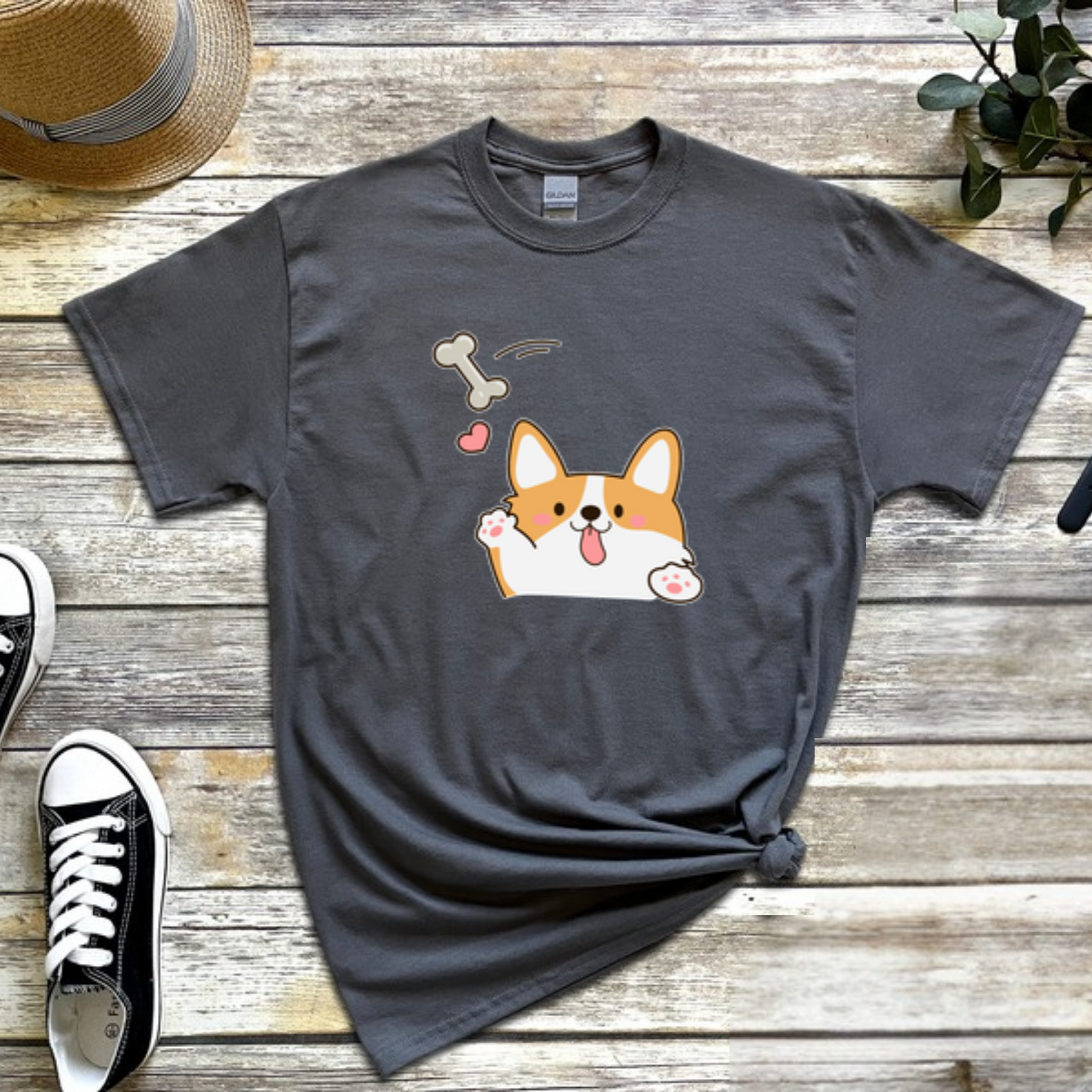Dog Fetching Bone T-Shirt