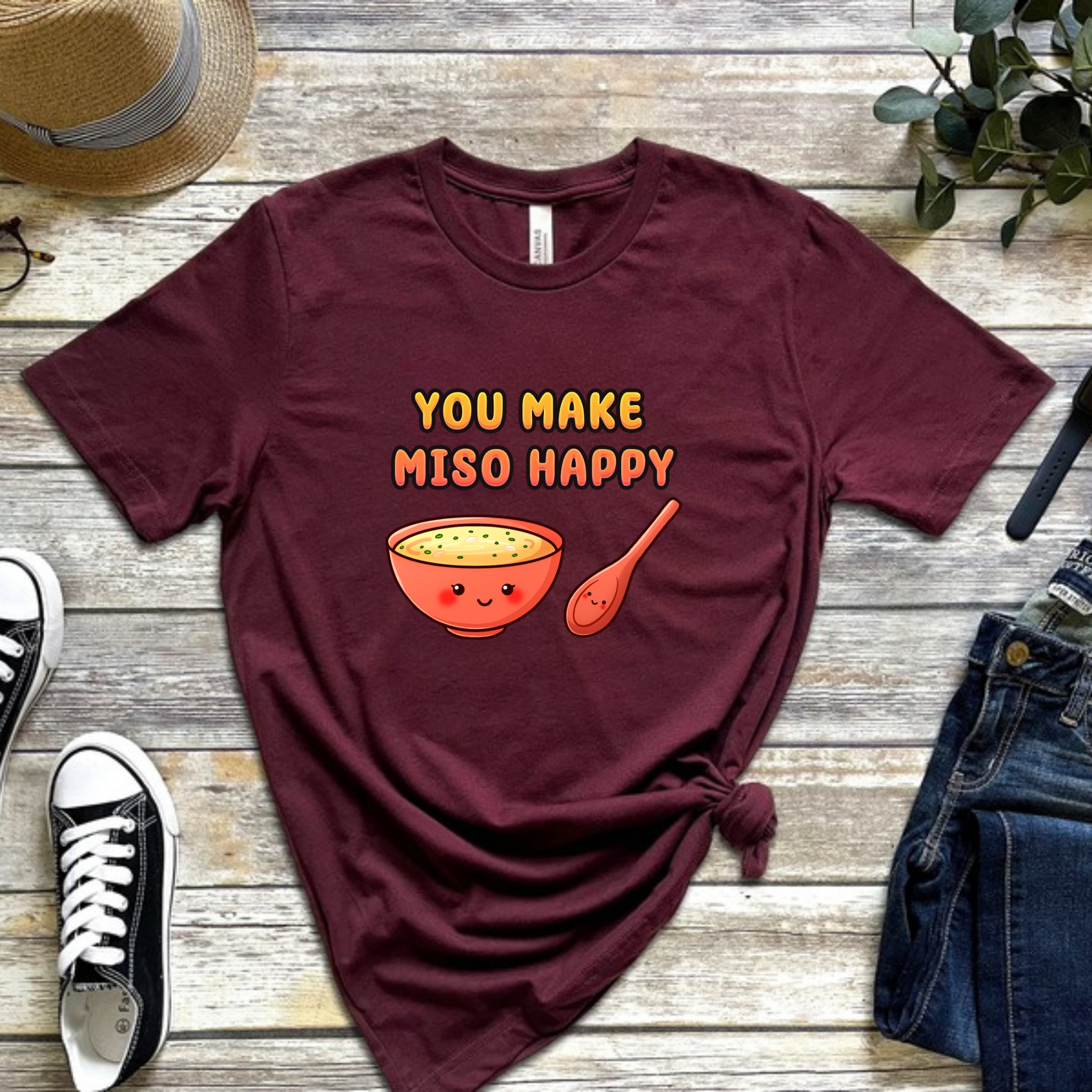 You Make Miso Happy Miso Soup and Spoon Couple T-Shirt