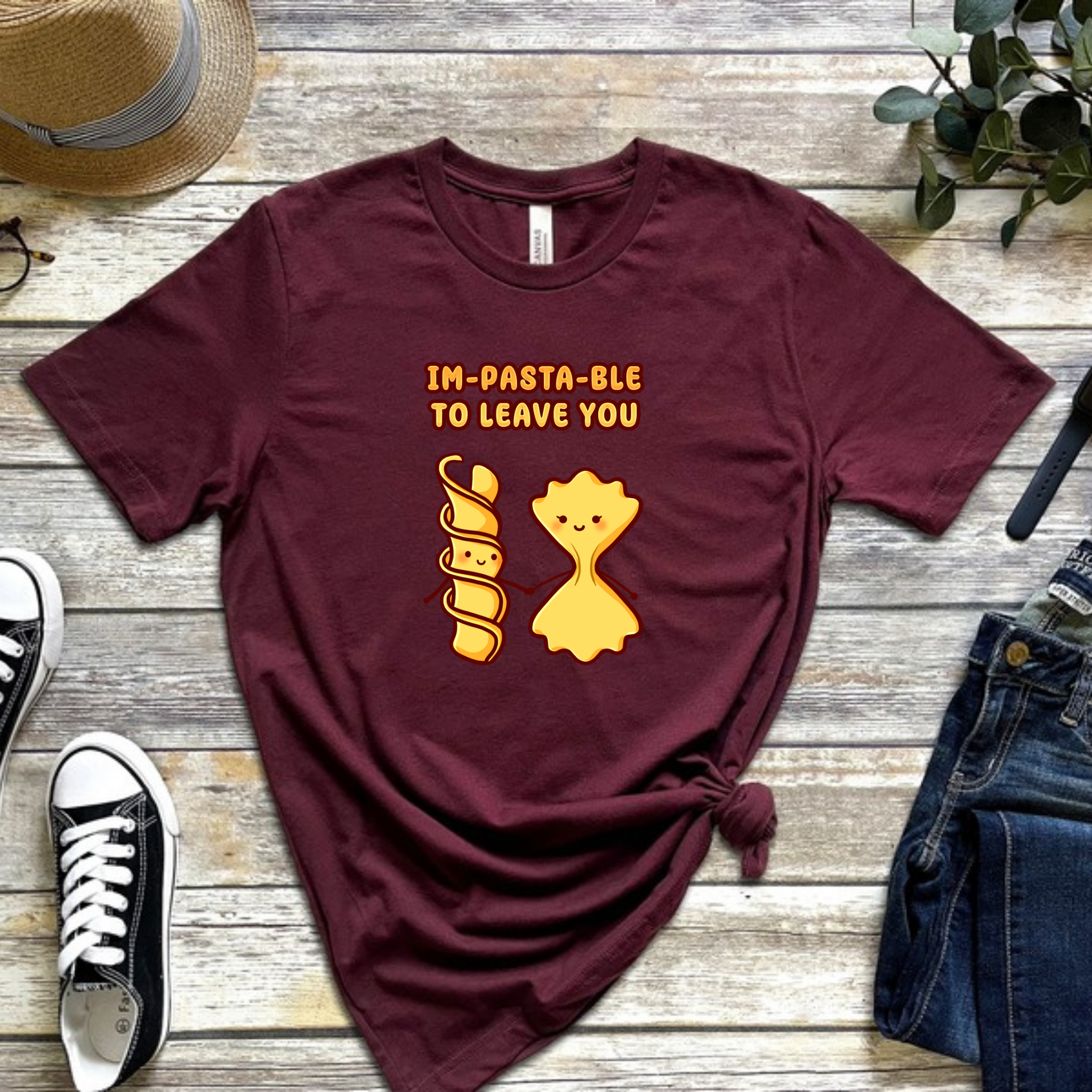 Im-Pasta-Ble to to Leave You Pasta Couple T-Shirt
