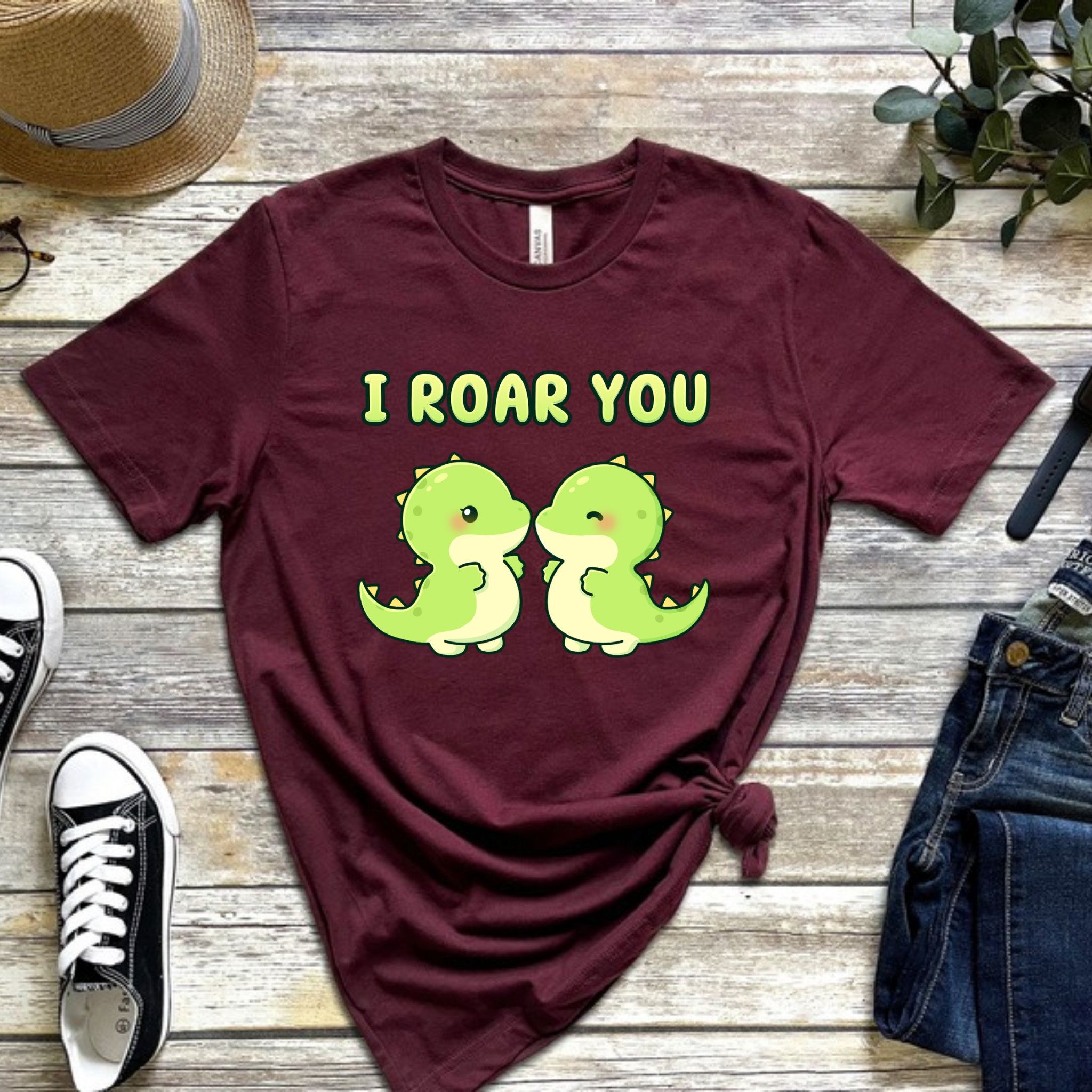 I Roar You Dinosaur Couple T-Shirt