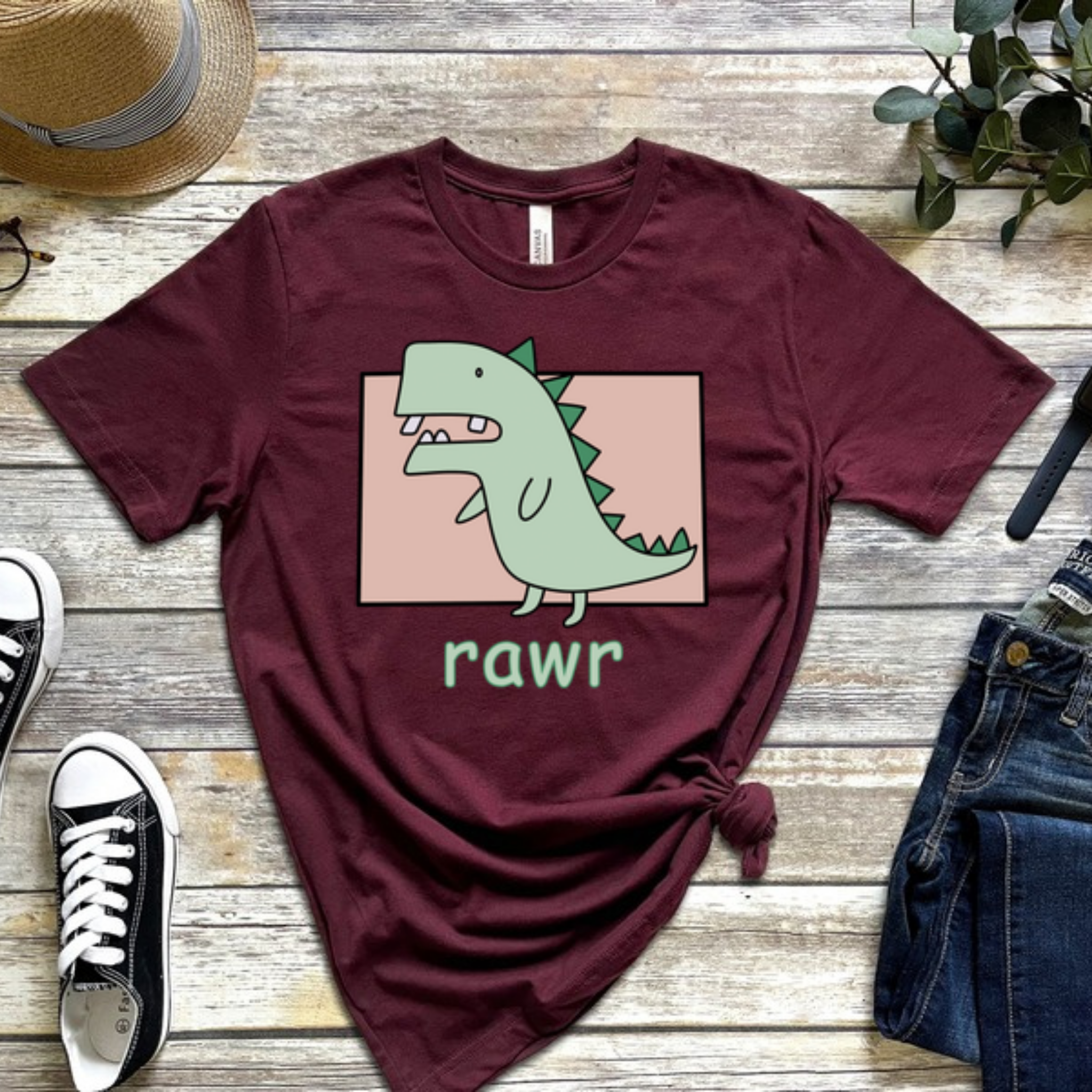 rawr Crooked Toothed T-rex T-Shirt