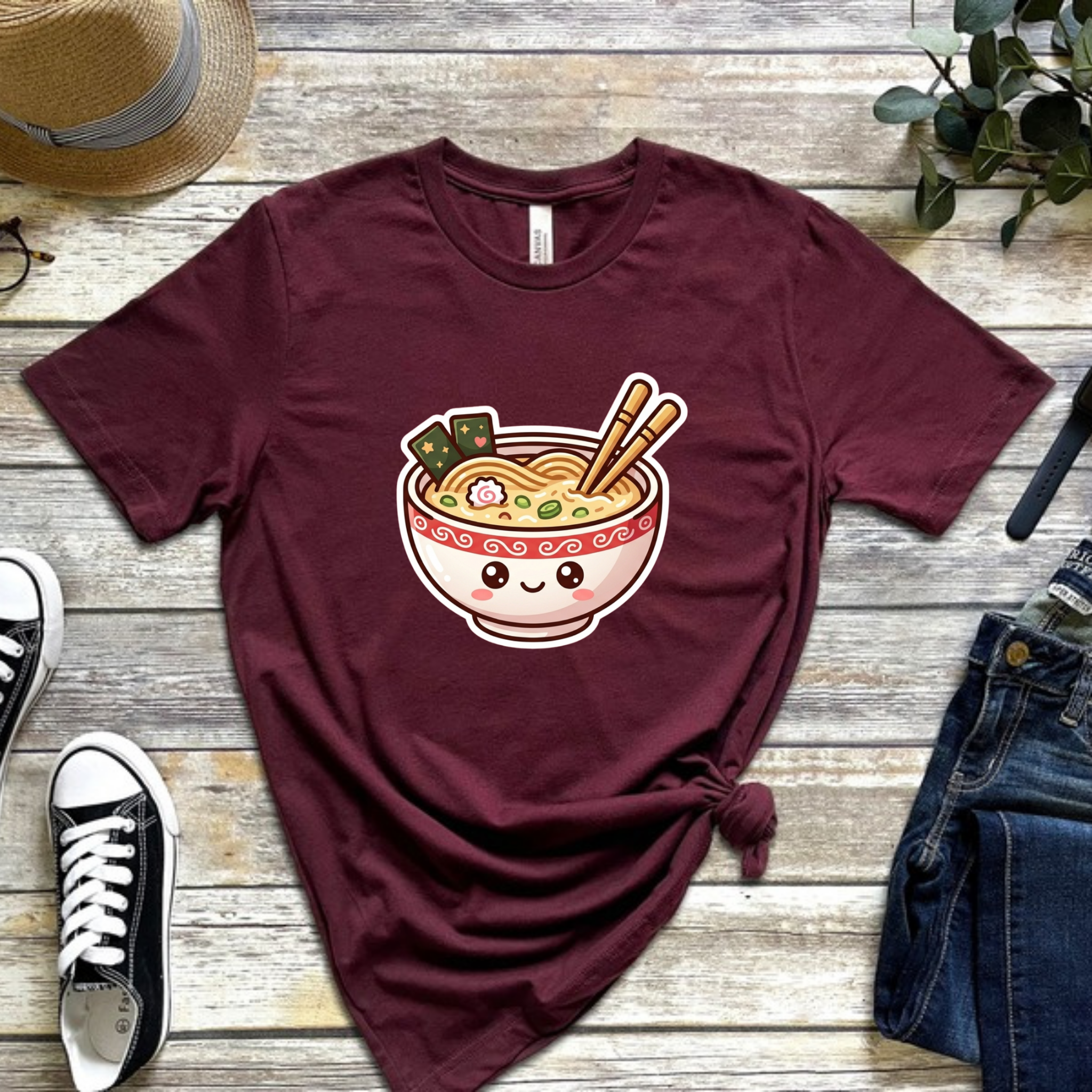 Happy Ramen Bowl Mascot T-Shirt