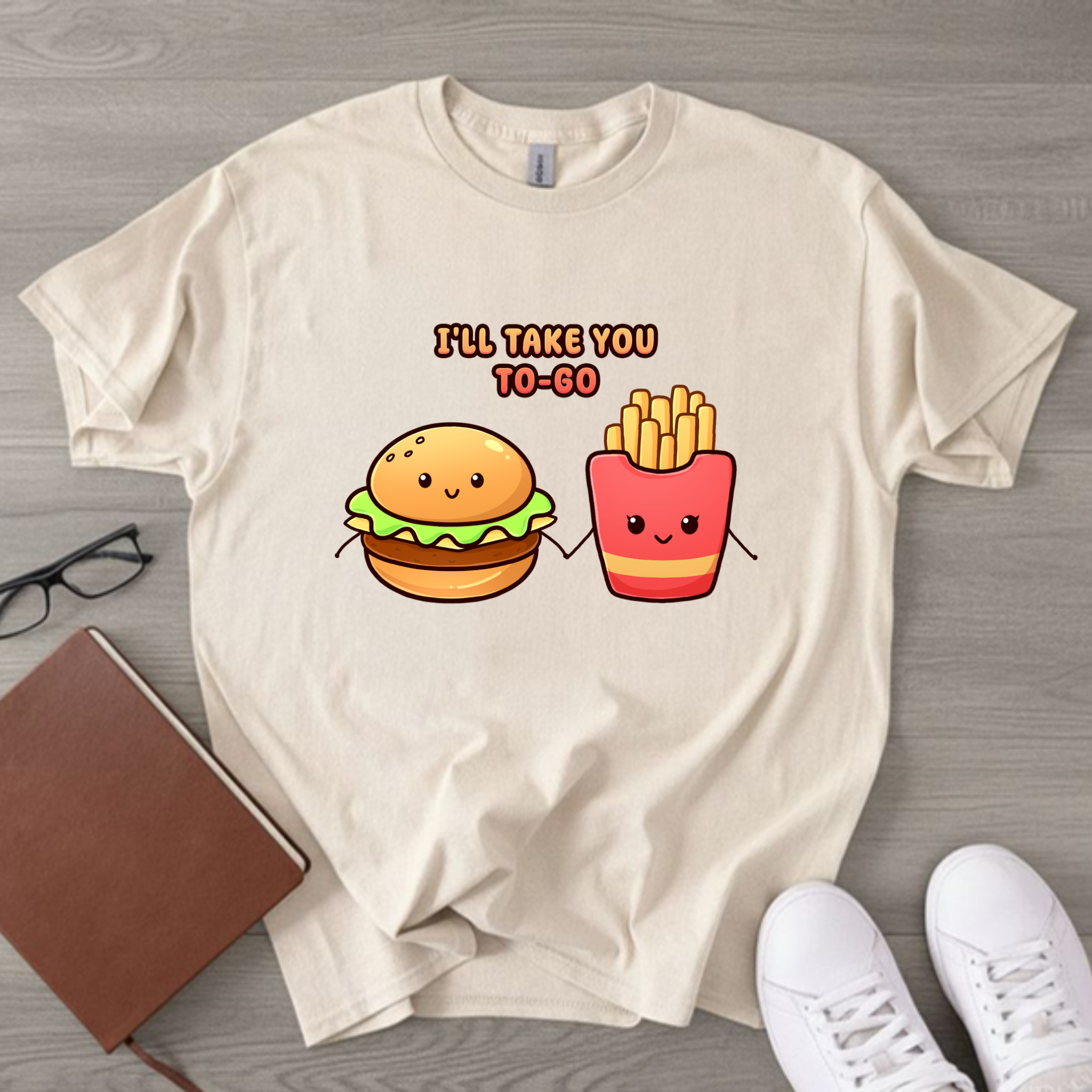 I'll Take You To-Go Burger and Fries Couple T-Shirt