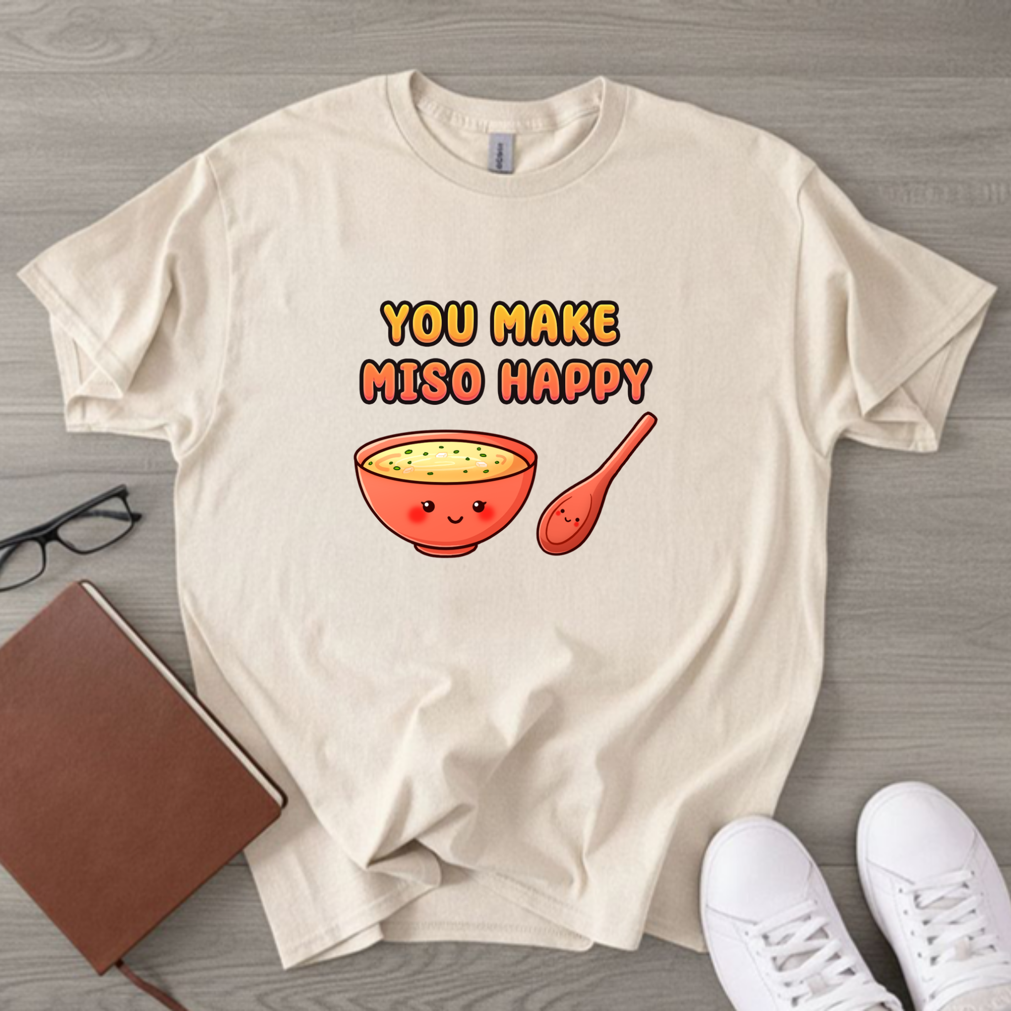 You Make Miso Happy Miso Soup and Spoon Couple T-Shirt