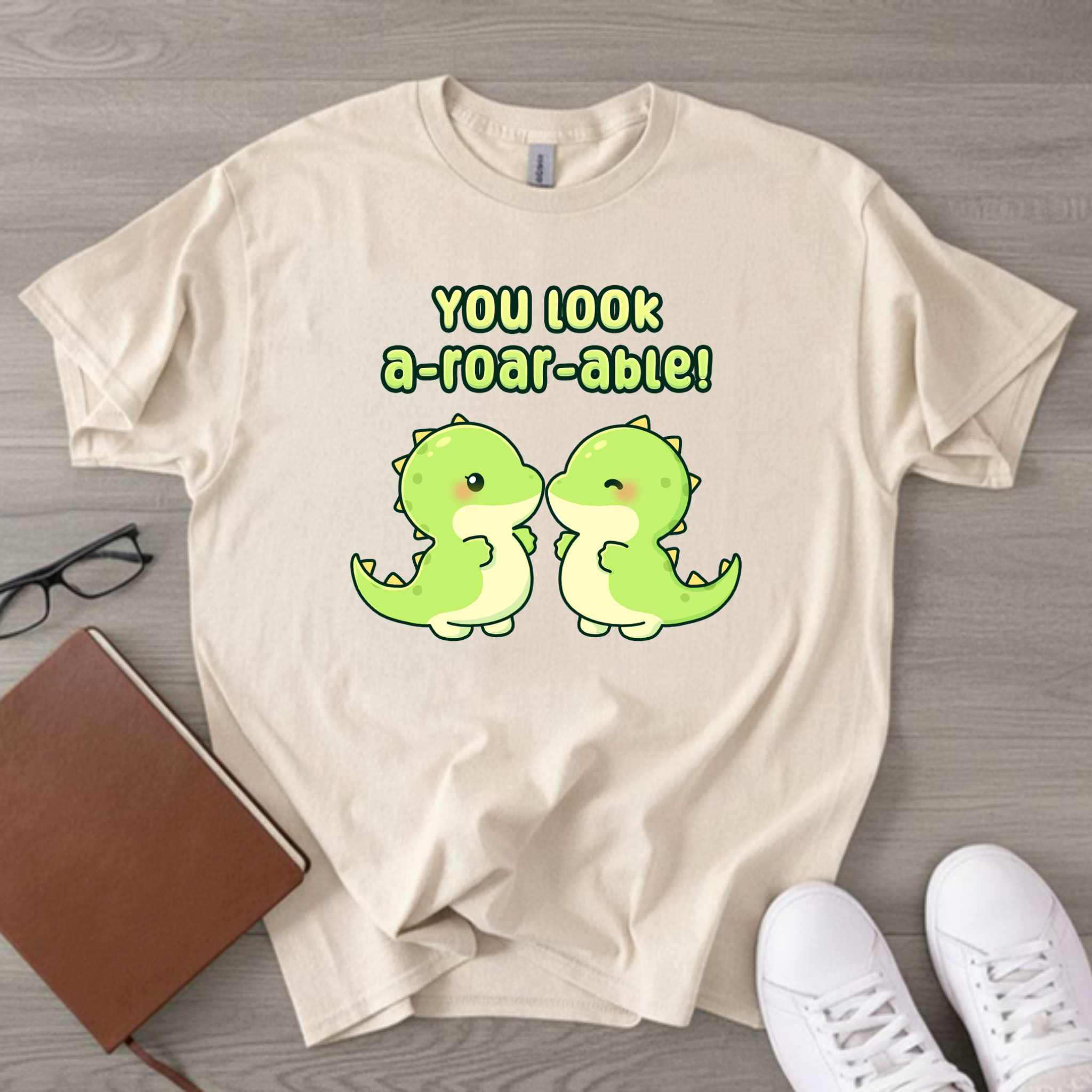 You Look A-Roar-Able! Dinosaur Couple T-Shirt