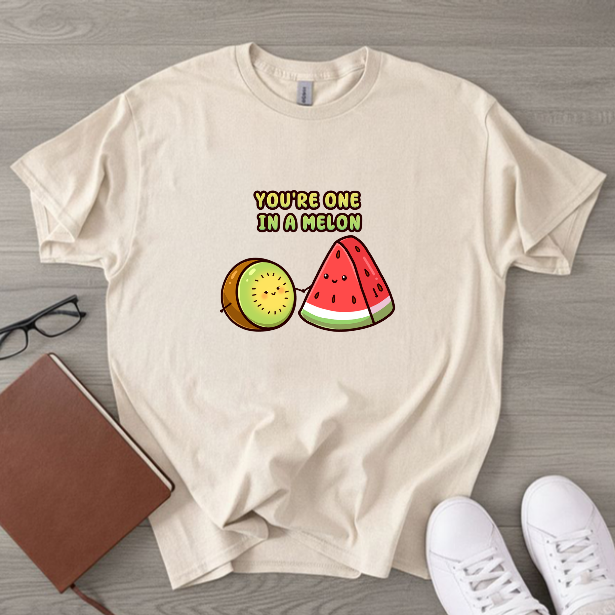 You're One in a Melon Kiwi and Watermelon Couple T-Shirt