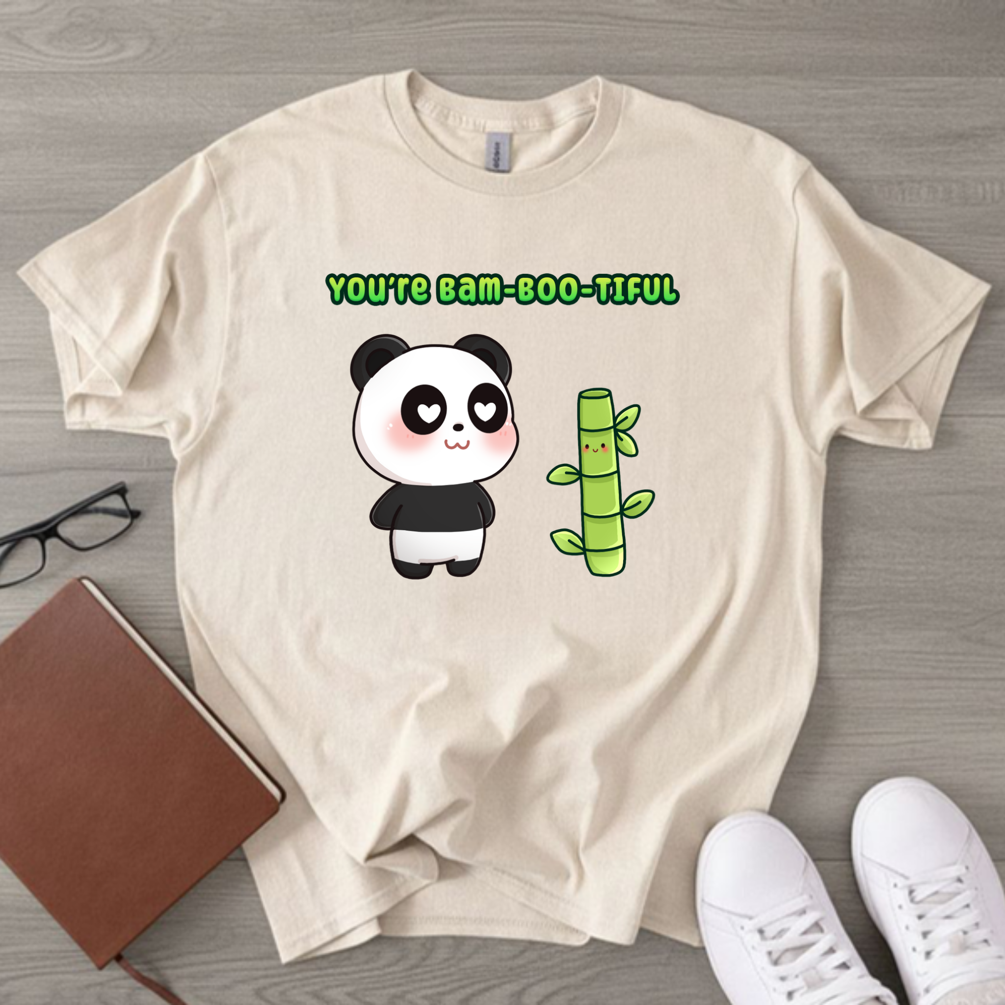 You're Bam-Boo-Tiful Panda and Bamboo Couple T-Shirt