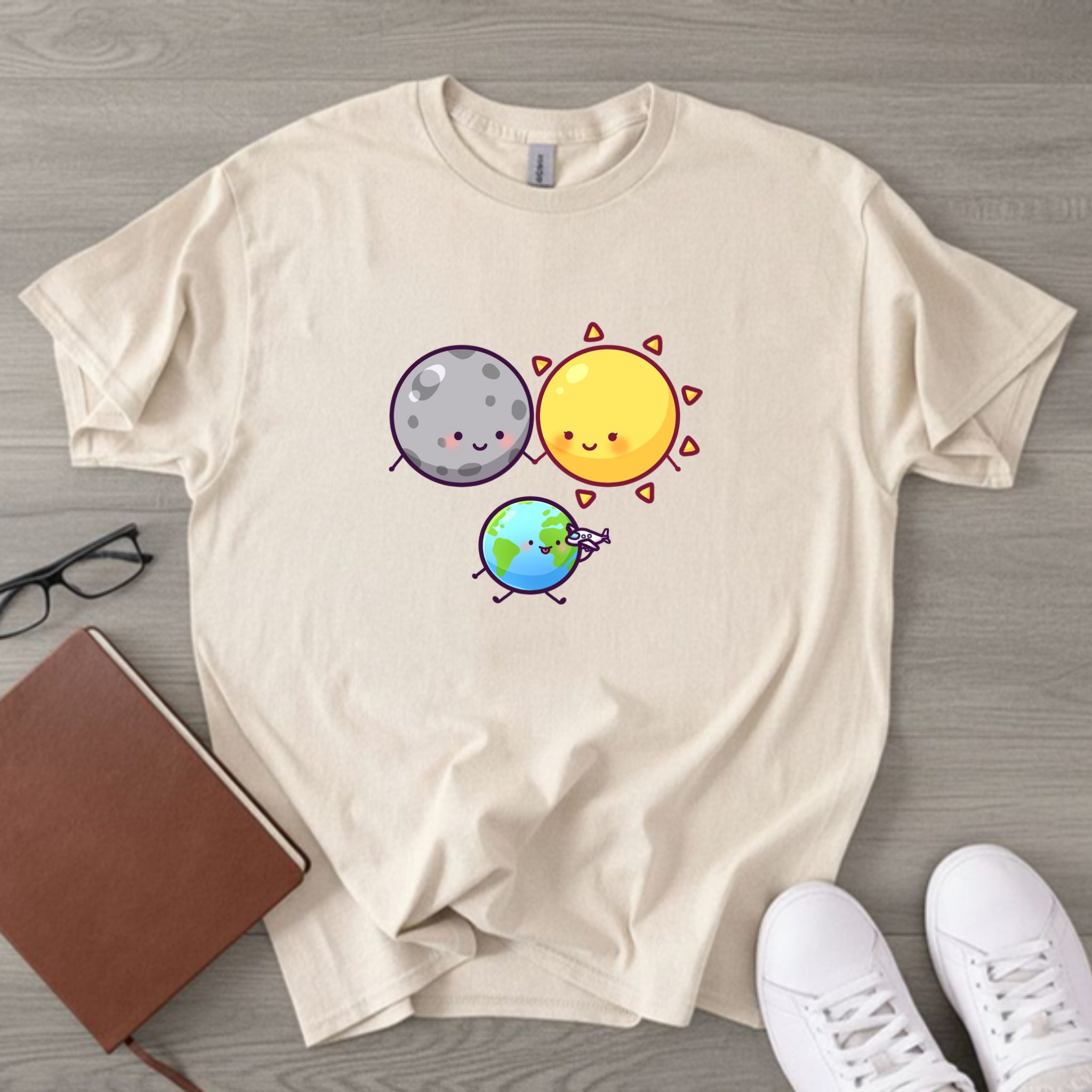 Sun Moon and Earth Family T-Shirt