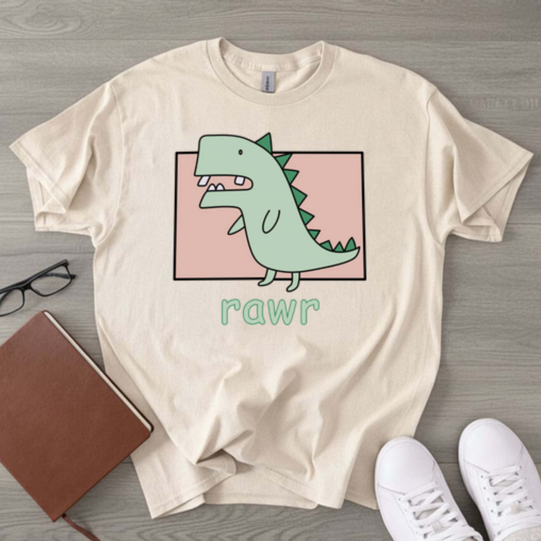 rawr Crooked Toothed T-rex T-Shirt