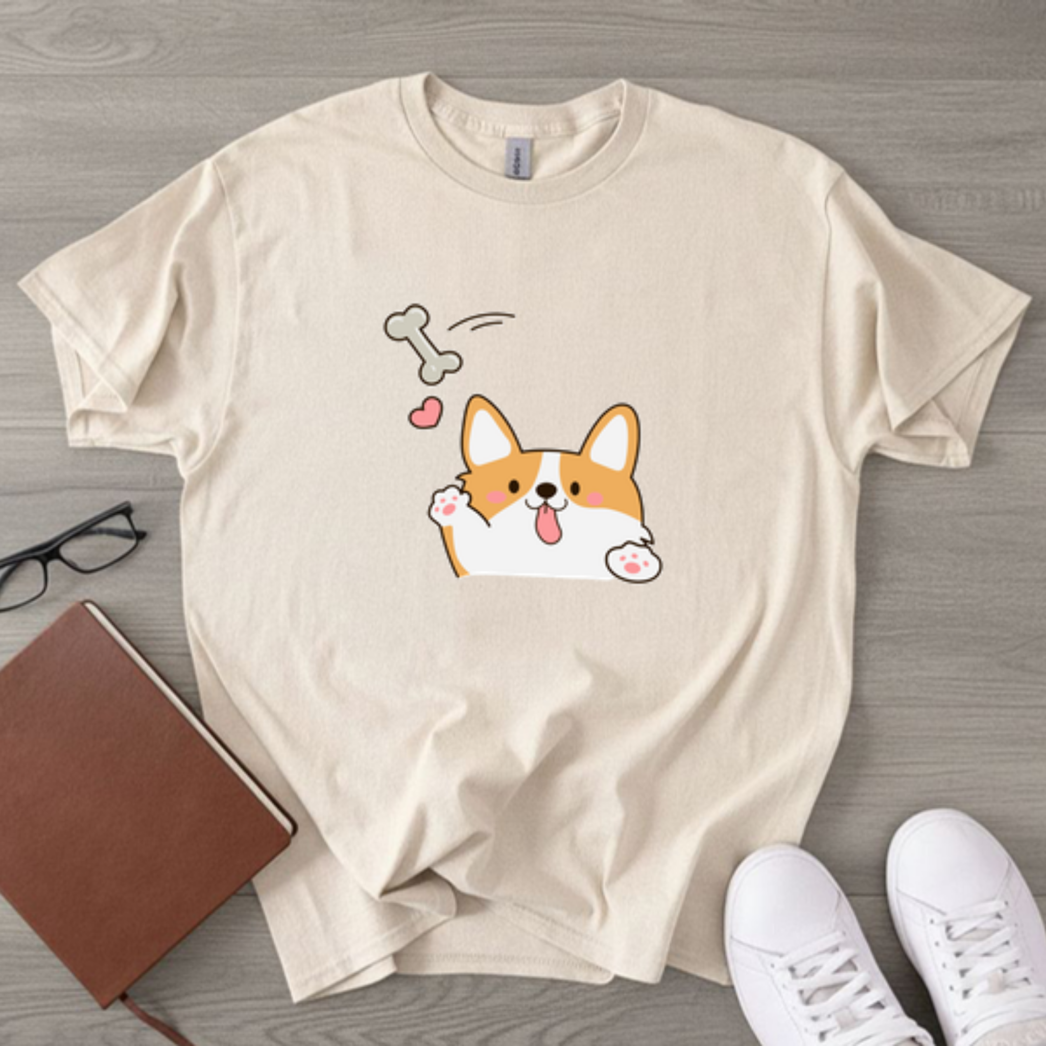 Dog Fetching Bone T-Shirt