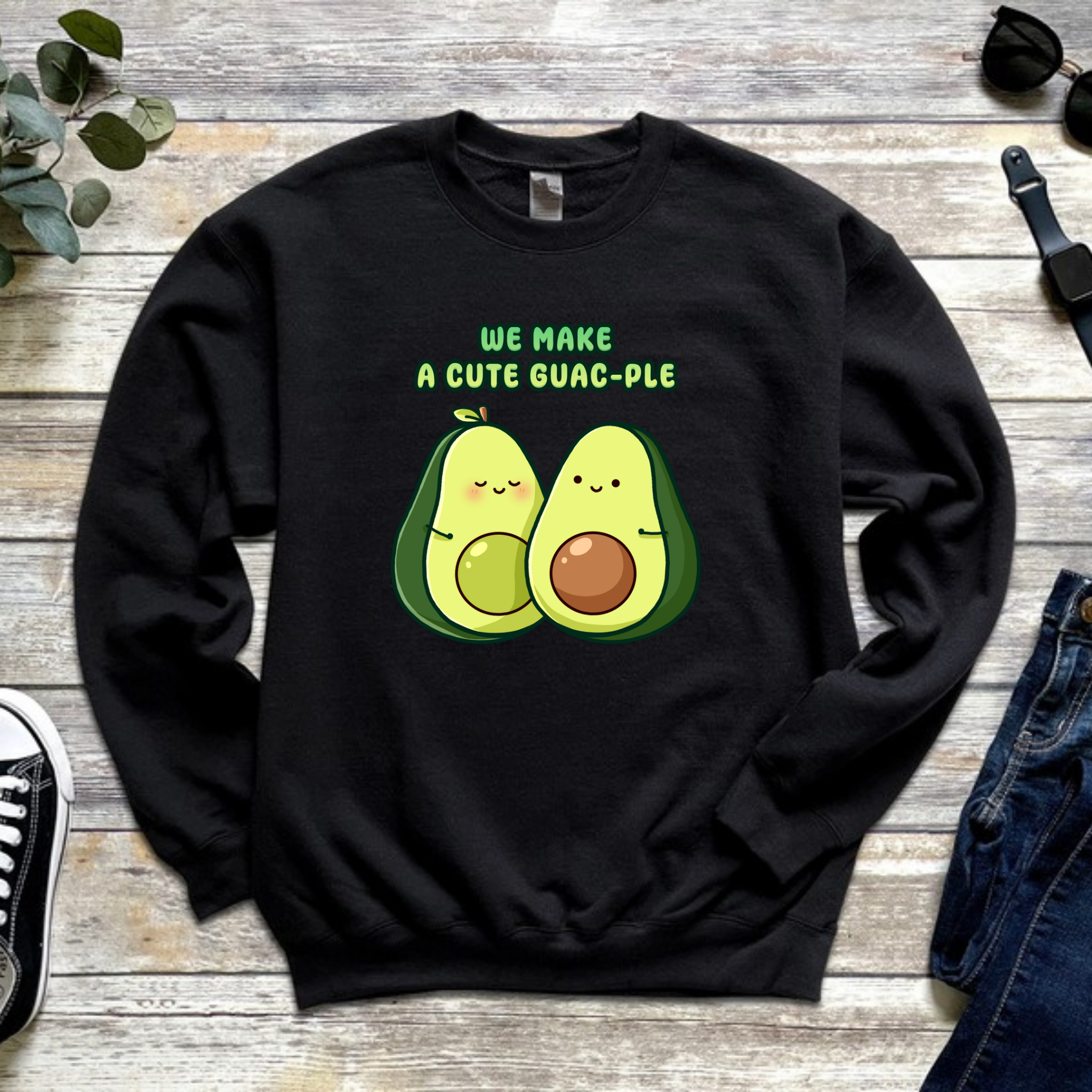 We Make a Cute Guac-ple Avocado Couple Sweatshirt