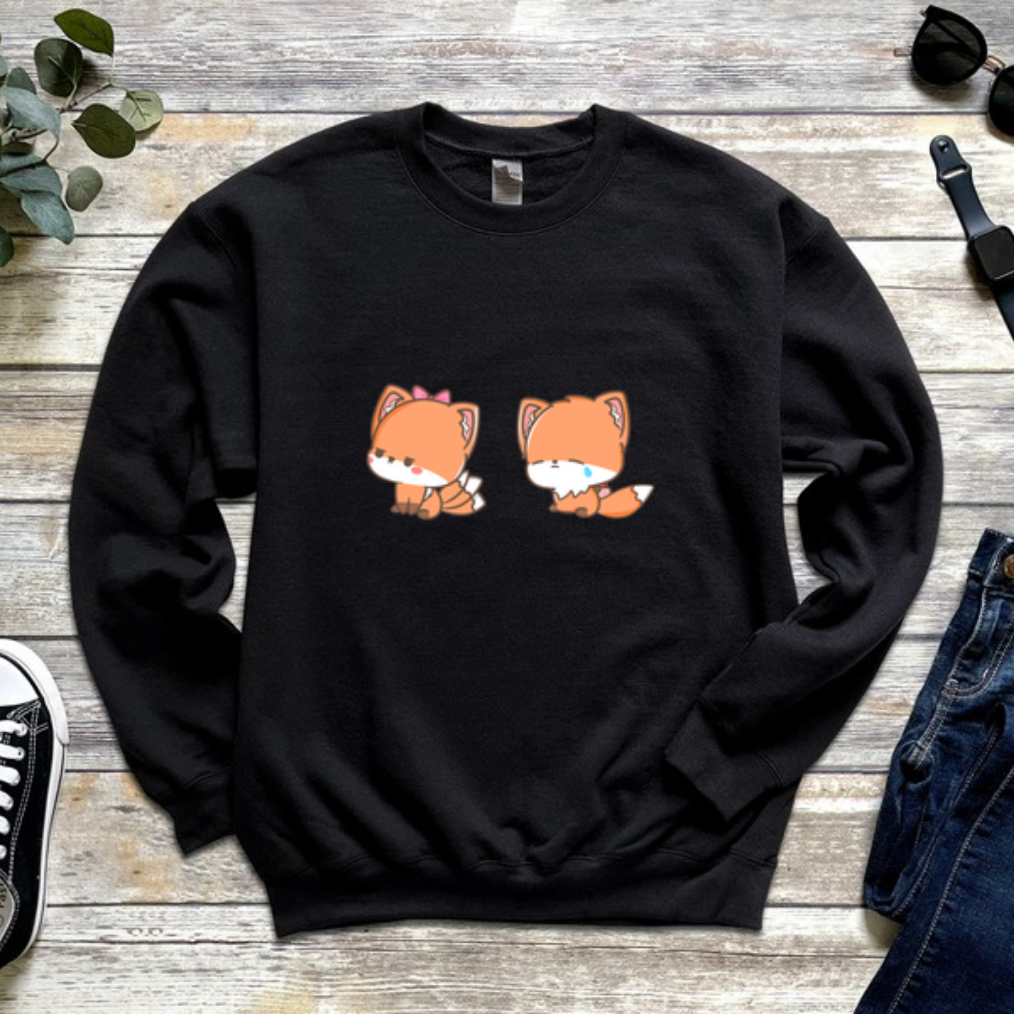 Upset Fox Couple Sweatshirt
