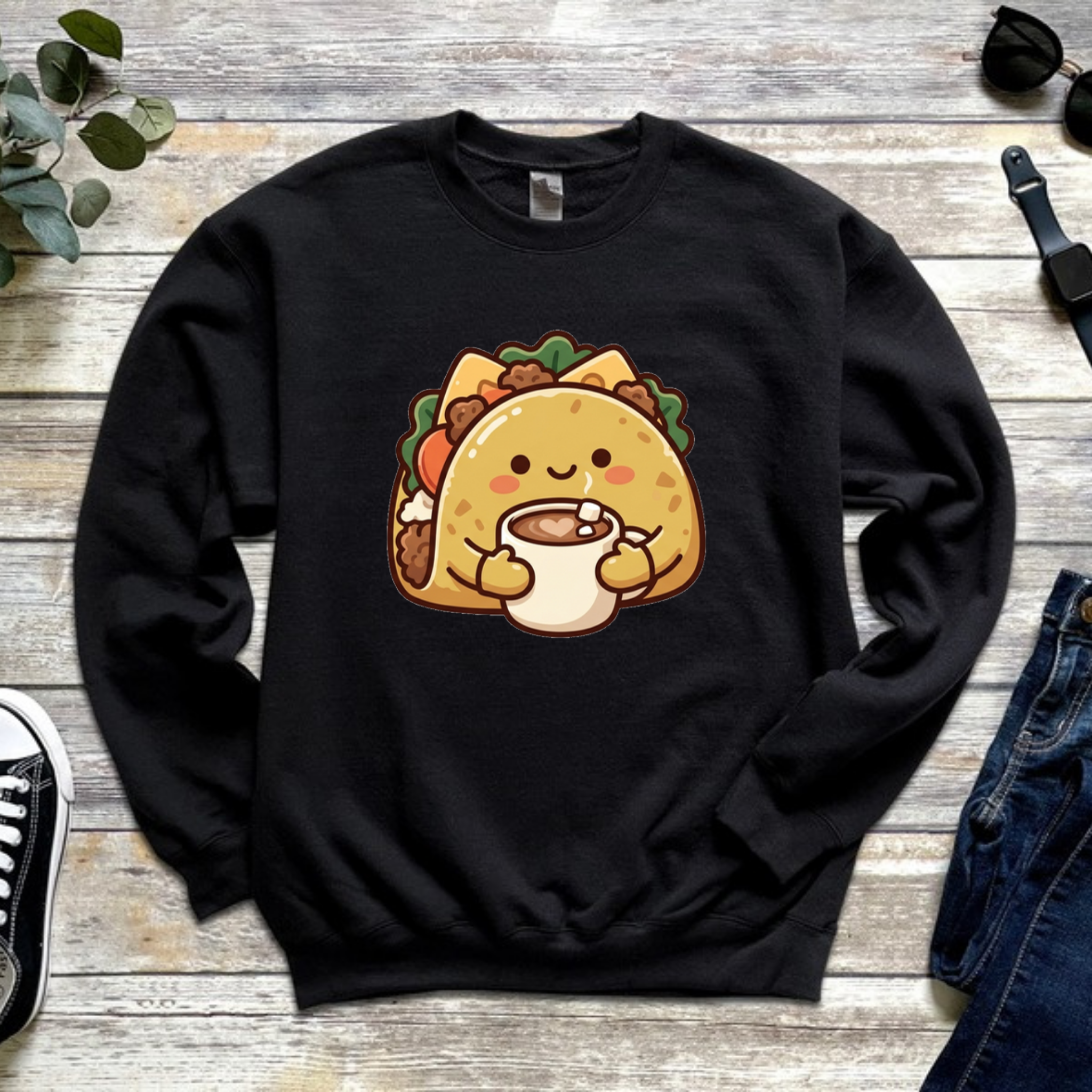 Cozy Taco Mascot Sweatshirt