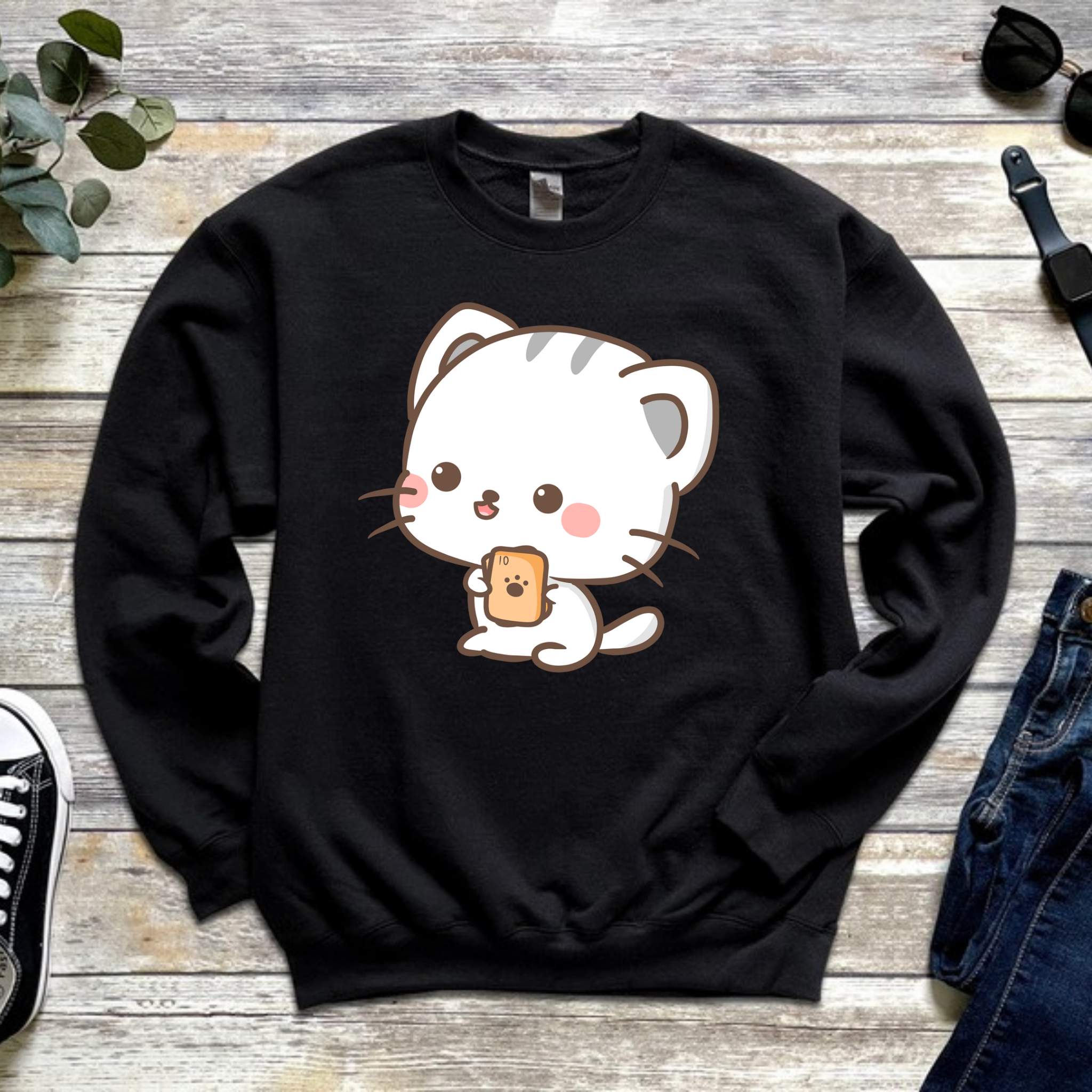 Cat Playing Cards Sweatshirt