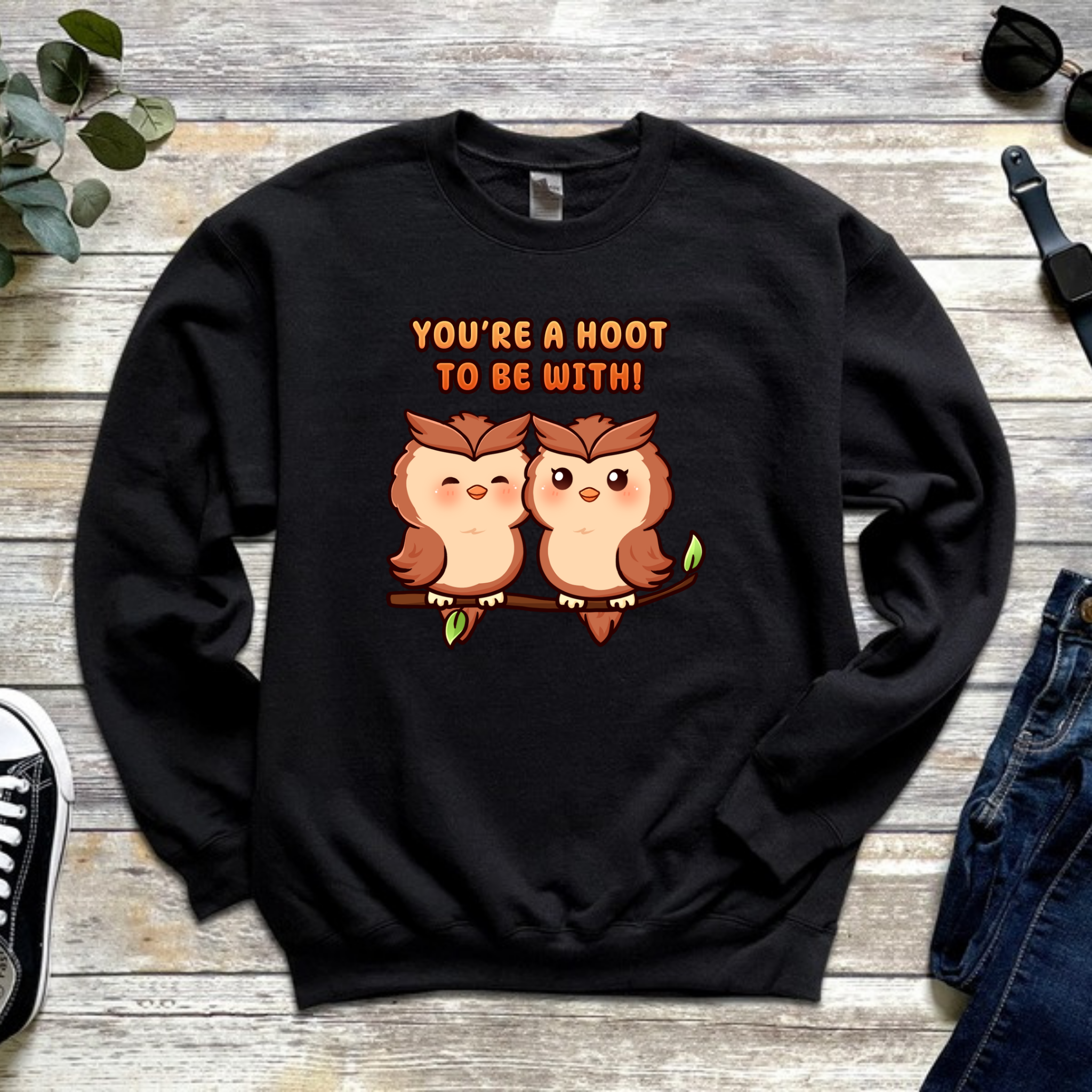 You're a Hoot to Be With Owl Couple Sweatshirt