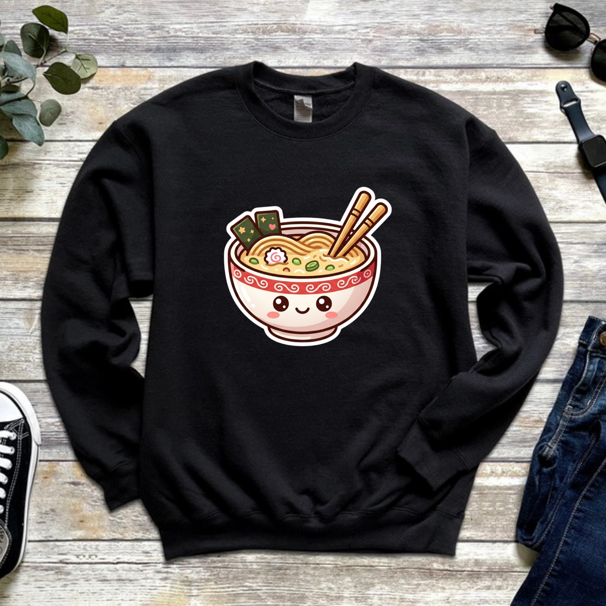 Happy Ramen Bowl Mascot Sweatshirt