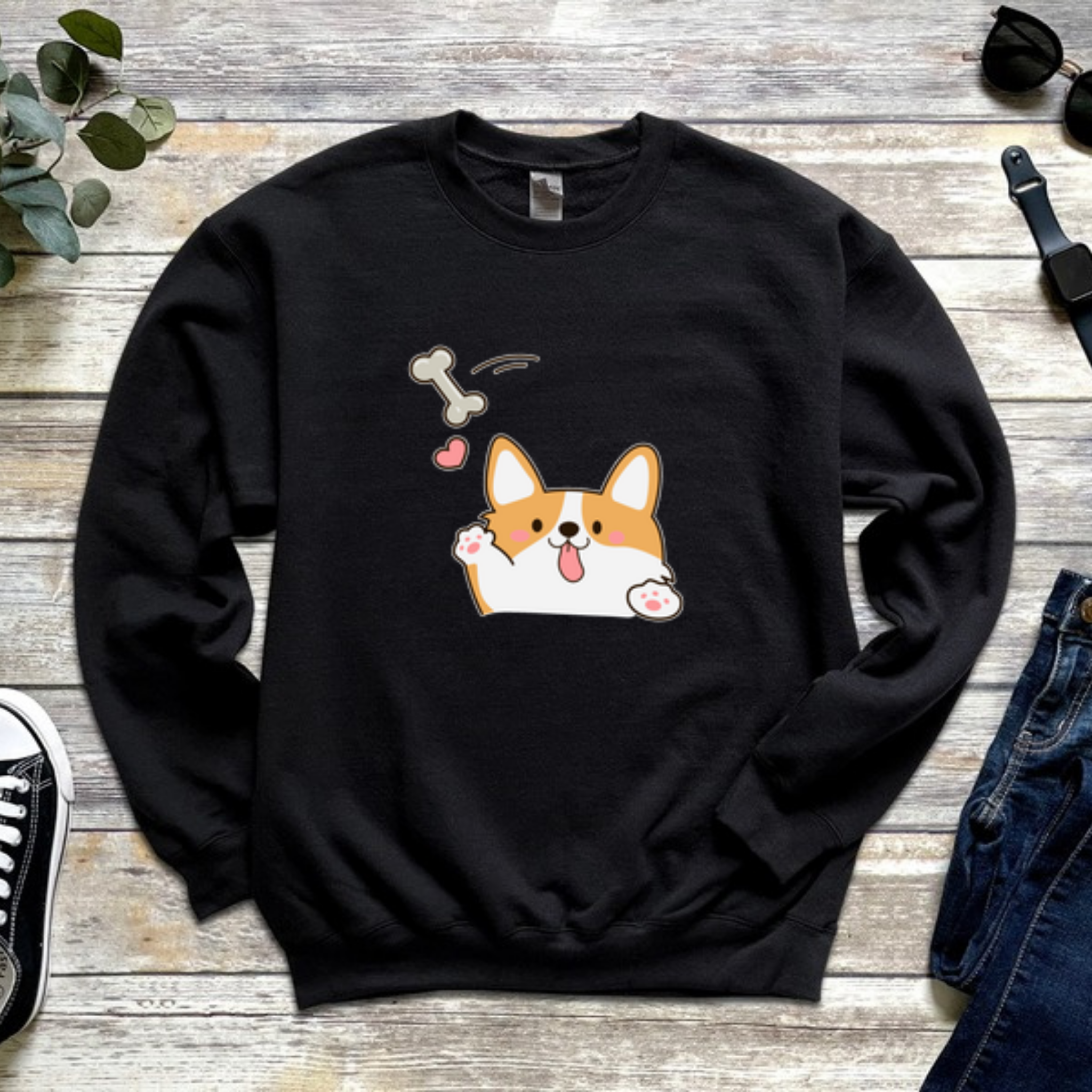 Dog Fetching Bone Sweatshirt