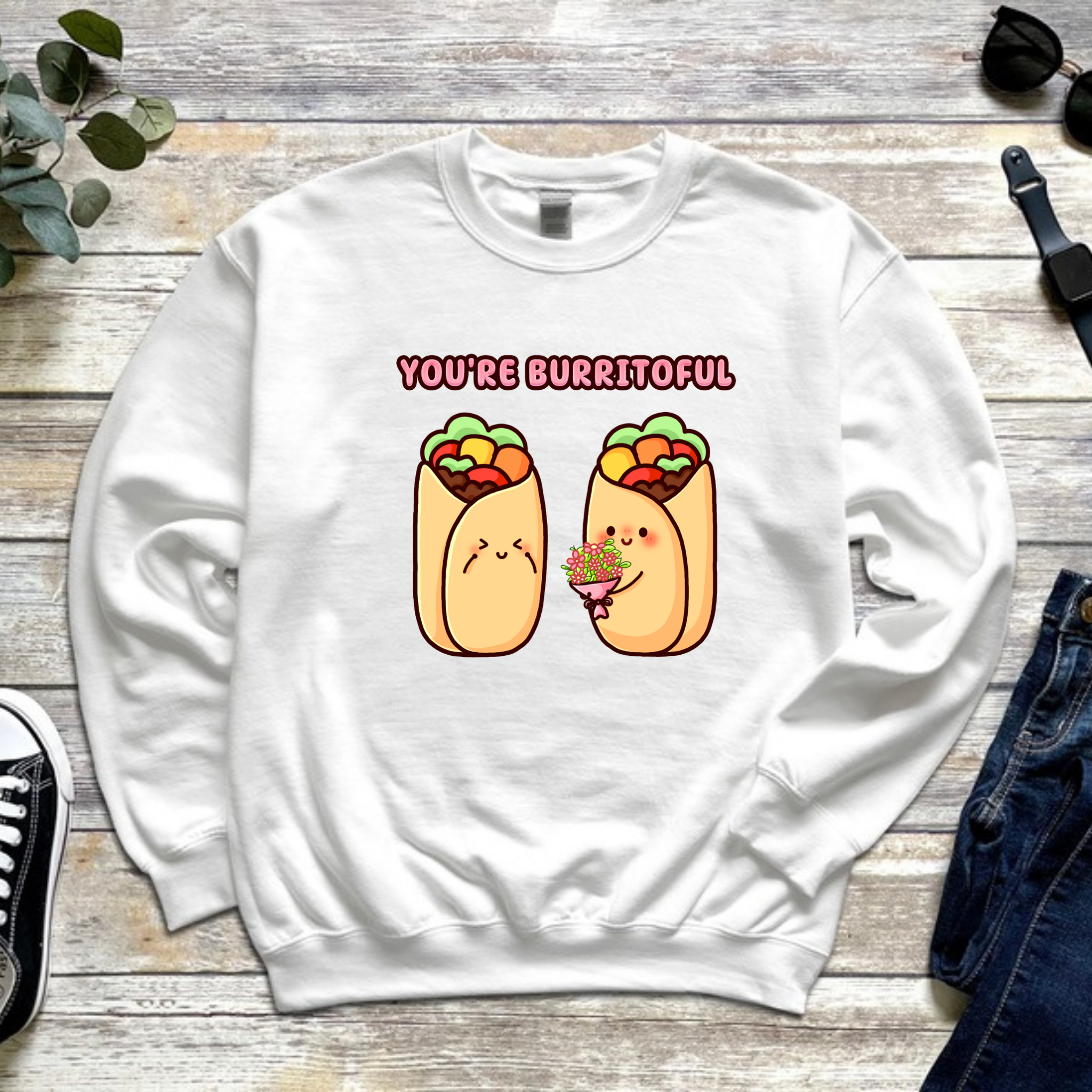 You're Burritoful Burrito Couple Sweatshirt