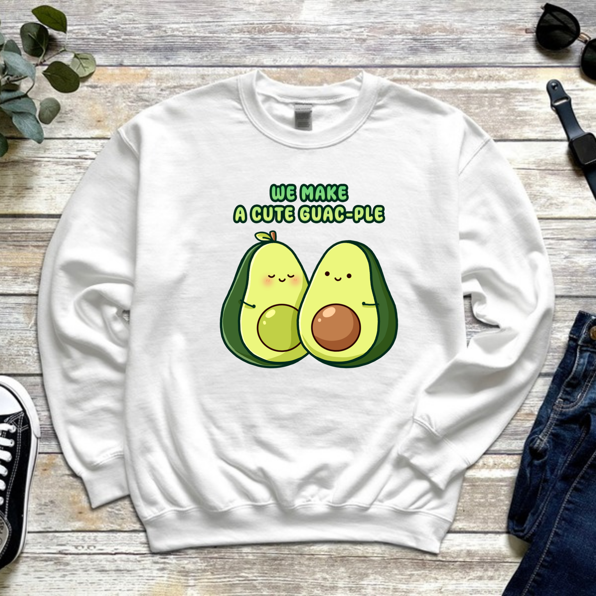 We Make a Cute Guac-ple Avocado Couple Sweatshirt