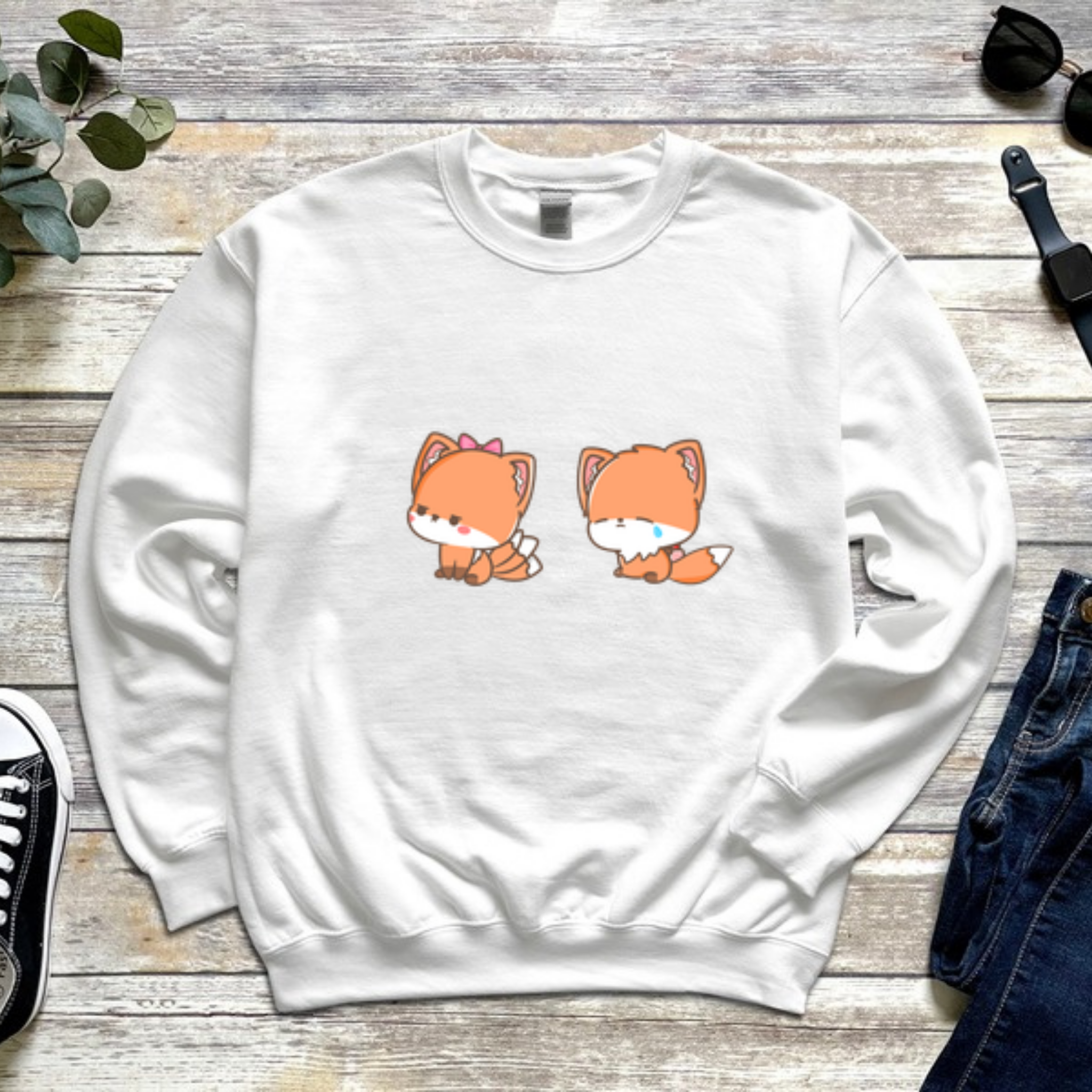 Upset Fox Couple Sweatshirt